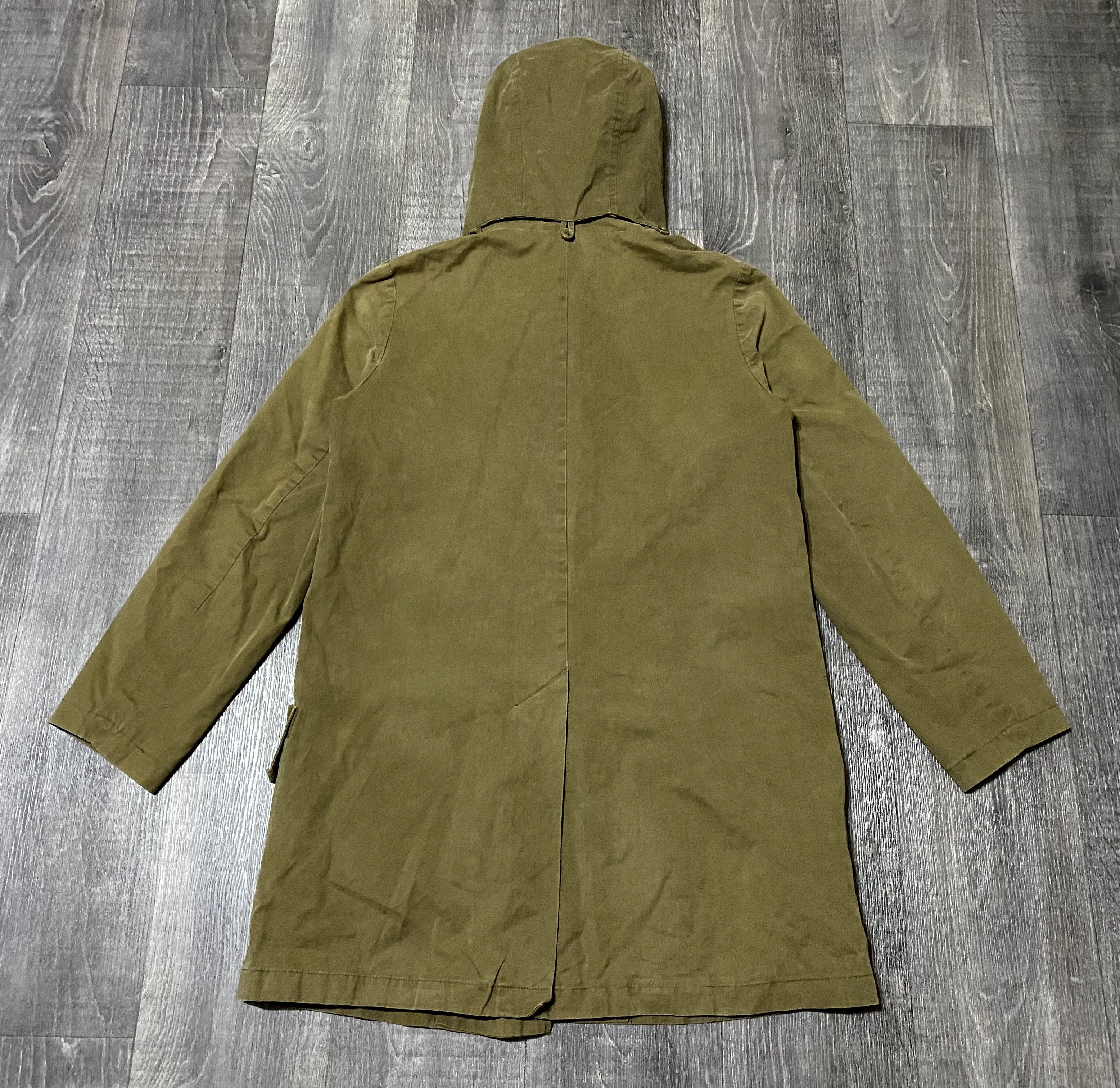 A.P.C. Women's A.P.C. Washed Olive Hooded Trench Pea Coat Jacket Size S / US 4 / IT 40 - 3 Thumbnail