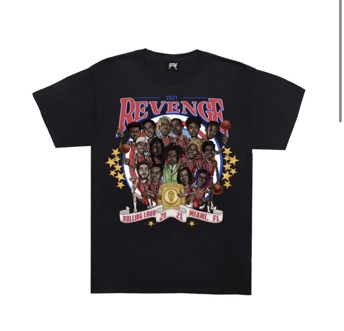 Revenge Revenge x Rolling Loud Miami Black T-Shirt Size US XL / EU 56 / 4 - 3 Thumbnail