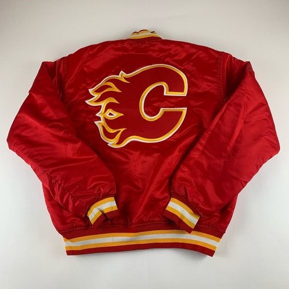 Starter Calgary Flames NHL Rare Vintage Starter Bomber Jacket Grailed