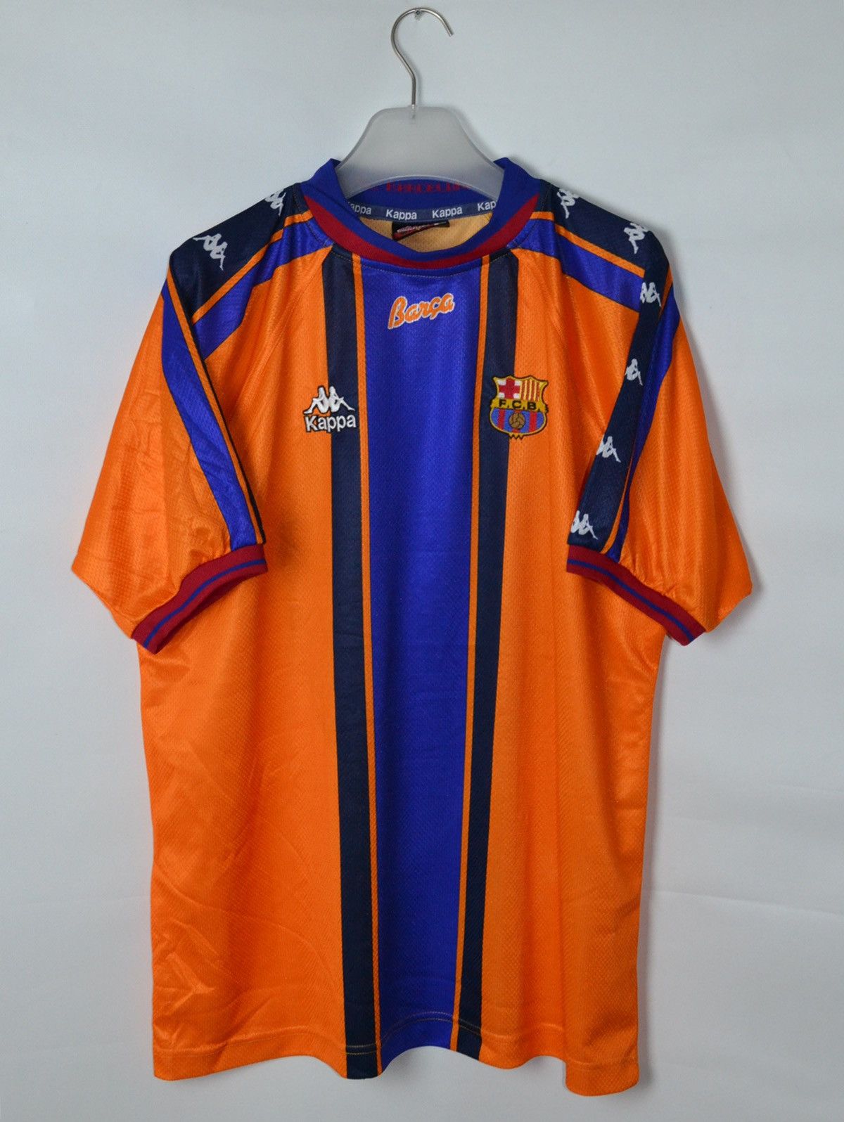 Kappa BARCELONA SPAIN 1996/1997 AWAY FOOTBALL SHIRT VINTAGE KAPPA Size US L / EU 52-54 / 3 - 1 Thumbnail