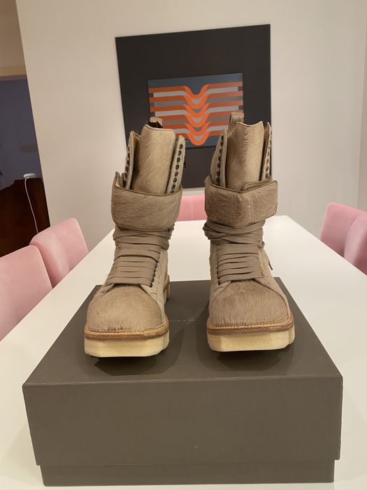 Rick owens hot sale plinth boots