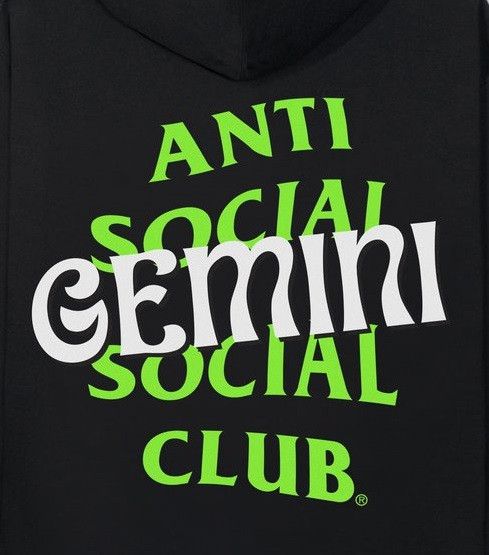 Anti Social Social Club DS Green ASSC Gemeni Black Hoodie BAPE KITH FTP FOG CDG KAWS Size US XXL / EU 58 / 5 - 3 Thumbnail