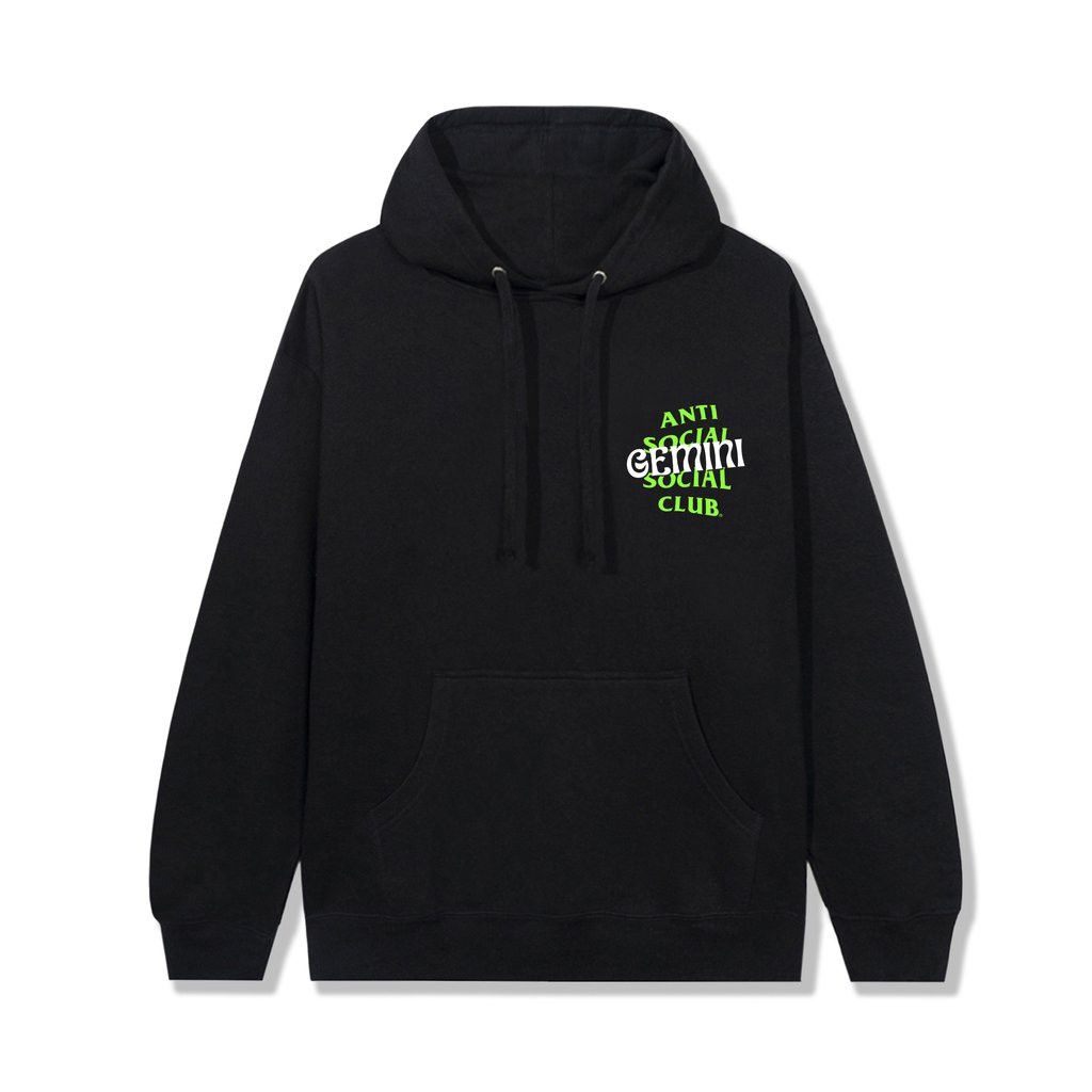 Anti Social Social Club DS Green ASSC Gemeni Black Hoodie BAPE KITH FTP FOG CDG KAWS Size US XXL / EU 58 / 5 - 4 Thumbnail