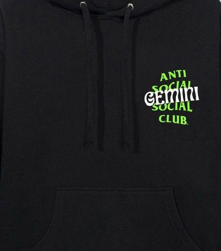 Anti Social Social Club DS Green ASSC Gemeni Black Hoodie BAPE KITH FTP FOG CDG KAWS Size US XXL / EU 58 / 5 - 5 Thumbnail