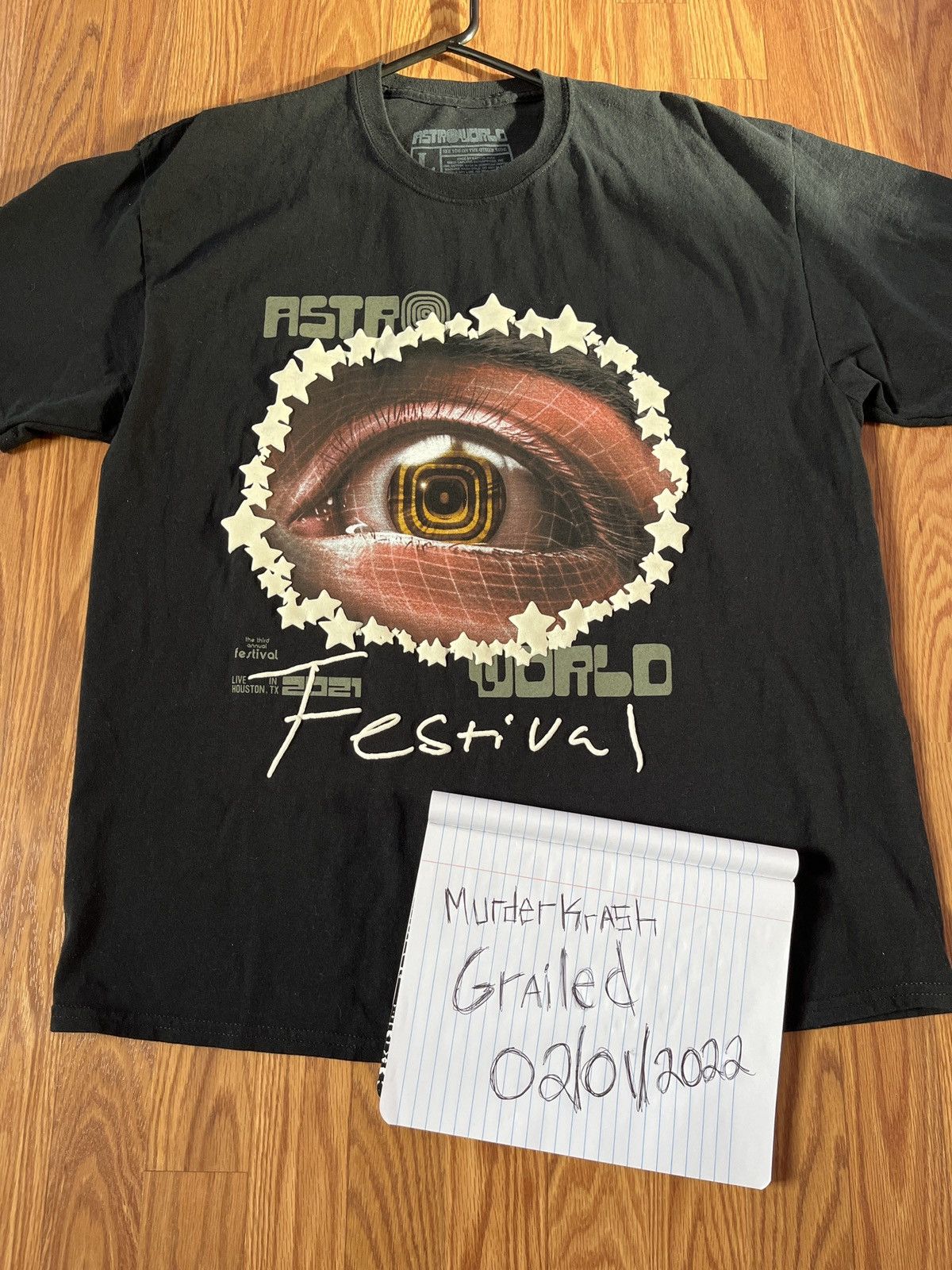Astroworld Festival 2021 “Open Your Eyes” Puff Print T-shirt