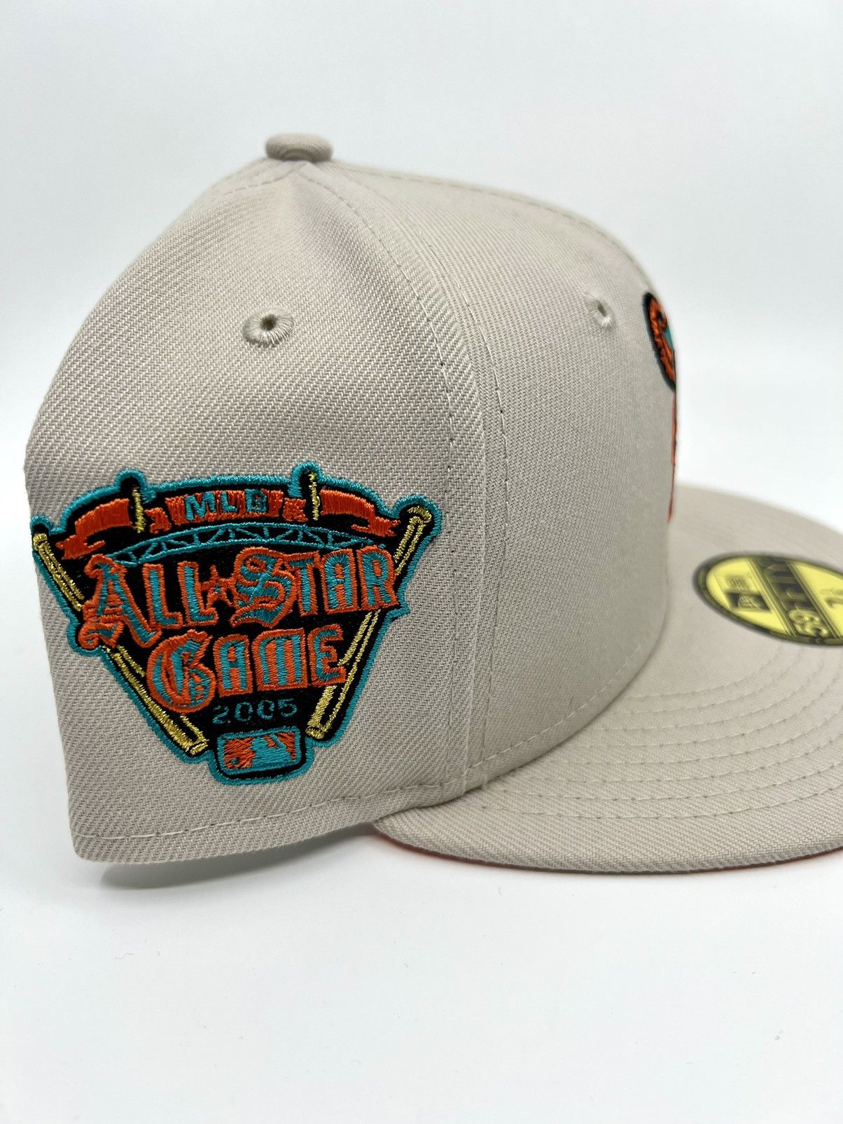 New Era CREAM DETROIT TIGERS ORANGE BOTTOM 2005 ALL STAR GAME 7 1/8 Size ONE SIZE - 3 Thumbnail