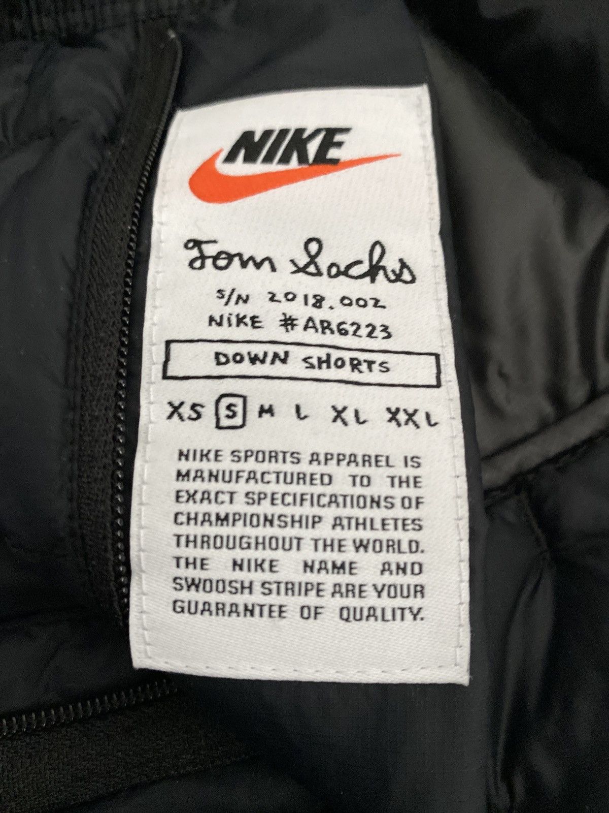 Nike × Tom Sachs Nike X Tom Sachs Down Fill Black Puffer Shorts Size US 30 / EU 46 - 5 Thumbnail