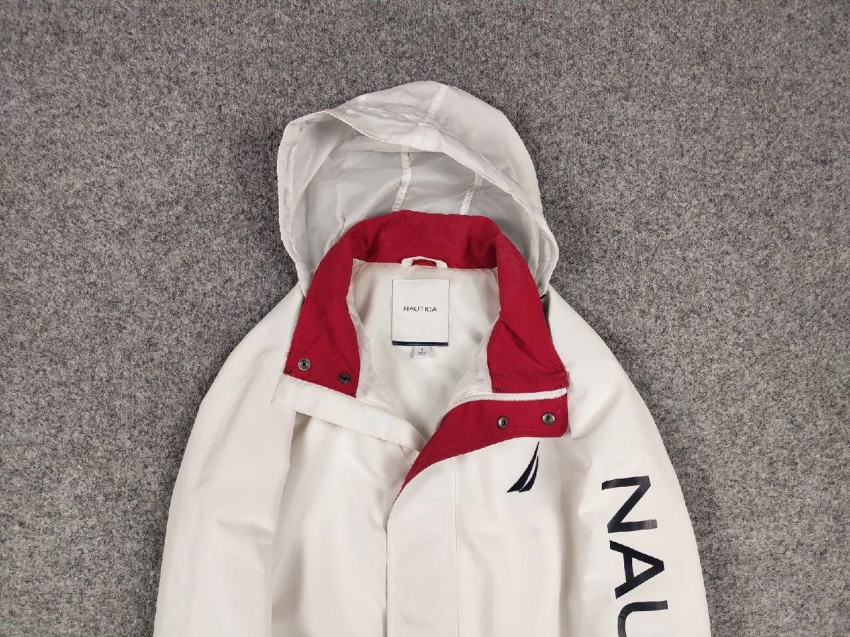 Nautica Nautica Windbreaker White with Logo Hooded zip up Jacket Size US S / EU 44-46 / 1 - 9 Thumbnail