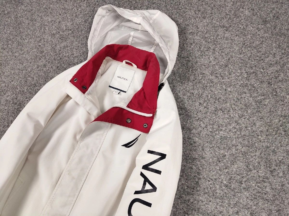 Nautica Nautica Windbreaker White with Logo Hooded zip up Jacket Size US S / EU 44-46 / 1 - 4 Thumbnail