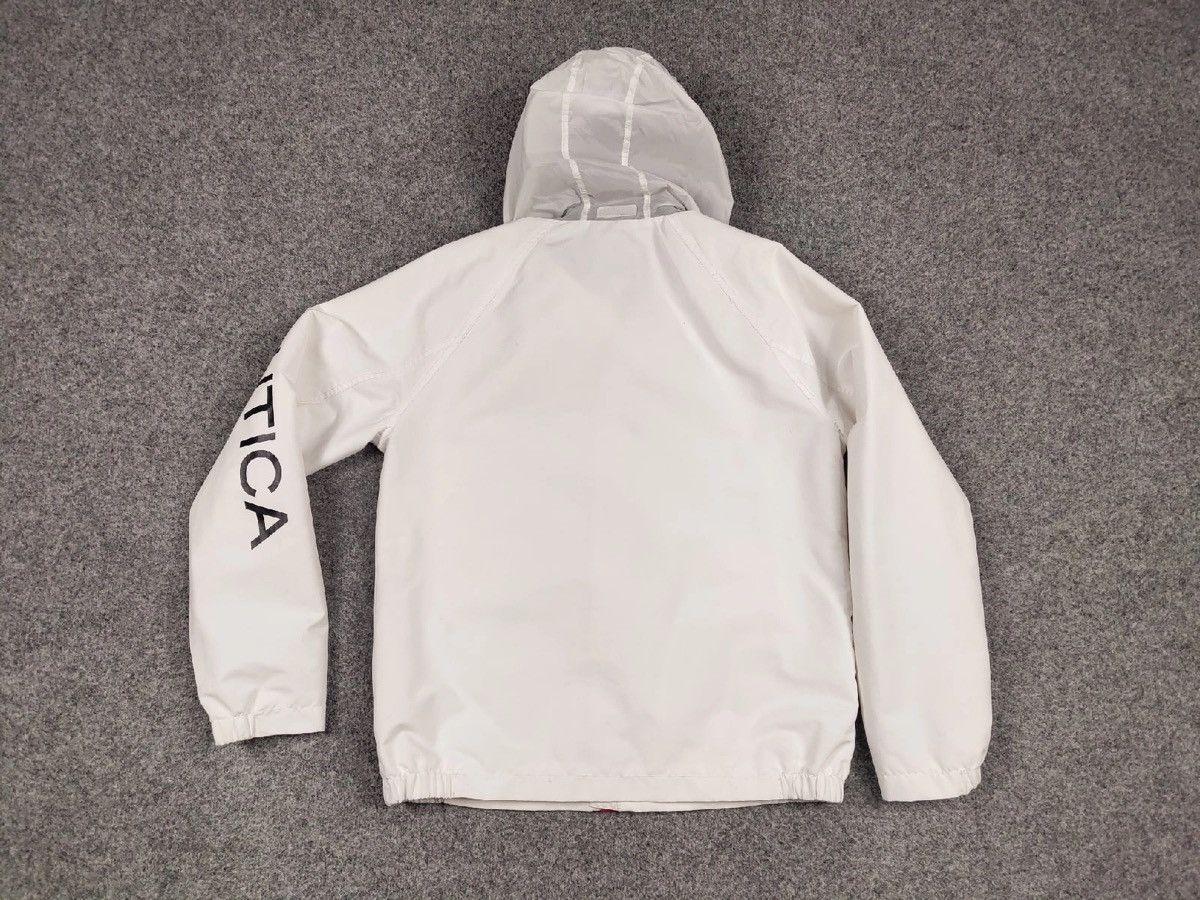 Nautica Nautica Windbreaker White with Logo Hooded zip up Jacket Size US S / EU 44-46 / 1 - 14 Thumbnail