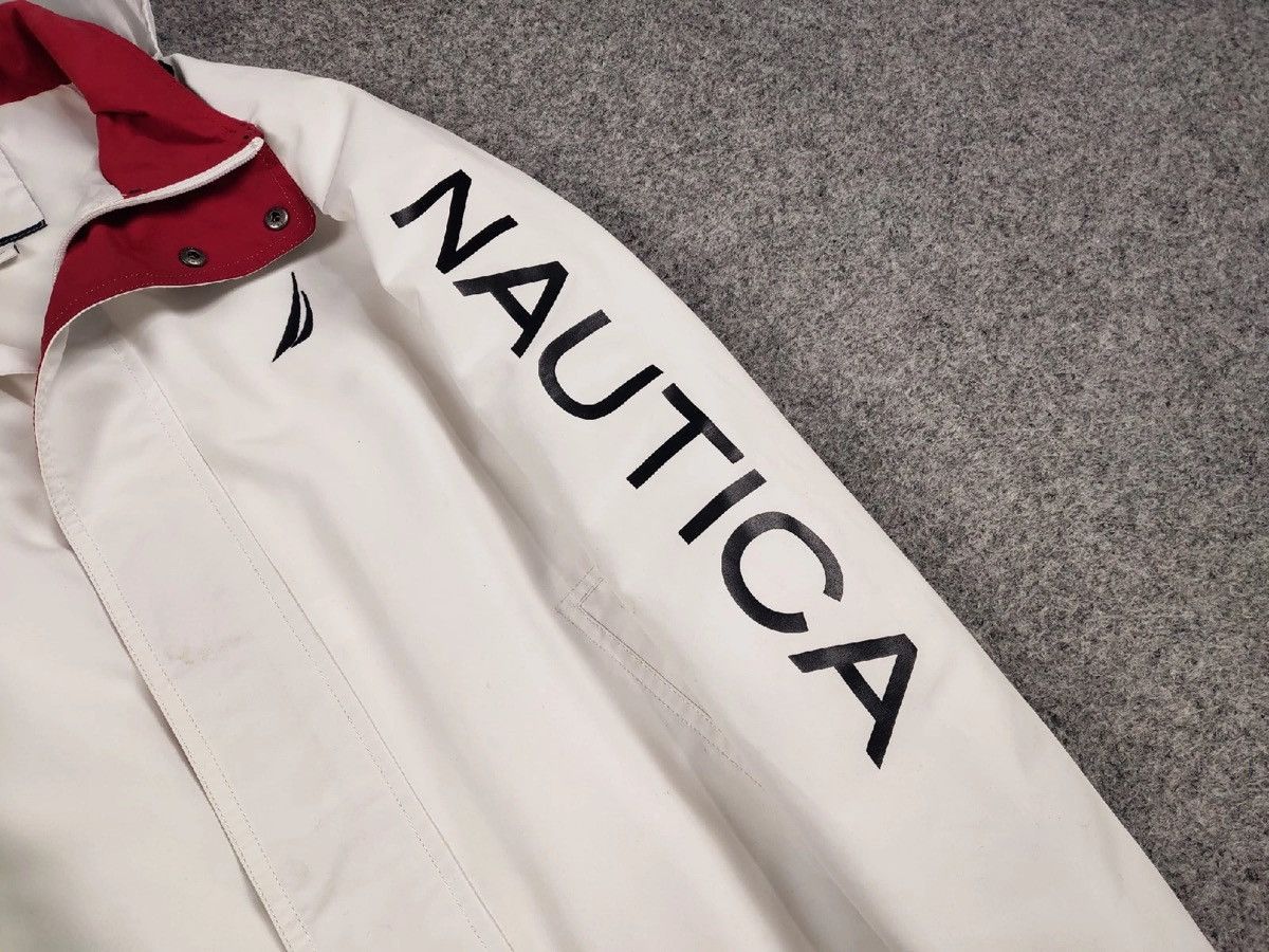 Nautica Nautica Windbreaker White with Logo Hooded zip up Jacket Size US S / EU 44-46 / 1 - 8 Thumbnail