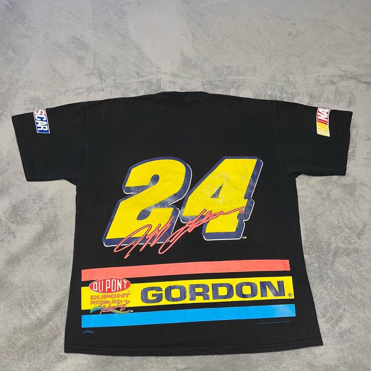 Nutmeg Vintage 90s Jeff Gordon Nascar Racing T Shirt 🏎 Size US XL / EU 56 / 4 - 2 Thumbnail