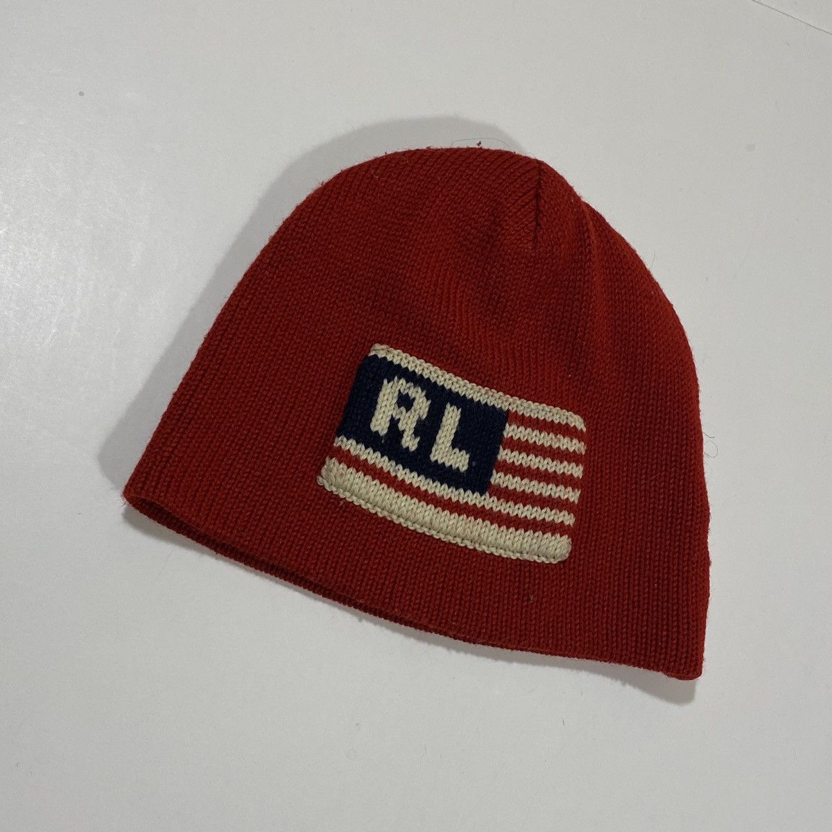 image of Vintage Polo Ralph Laurent Beanie in Red, Men's