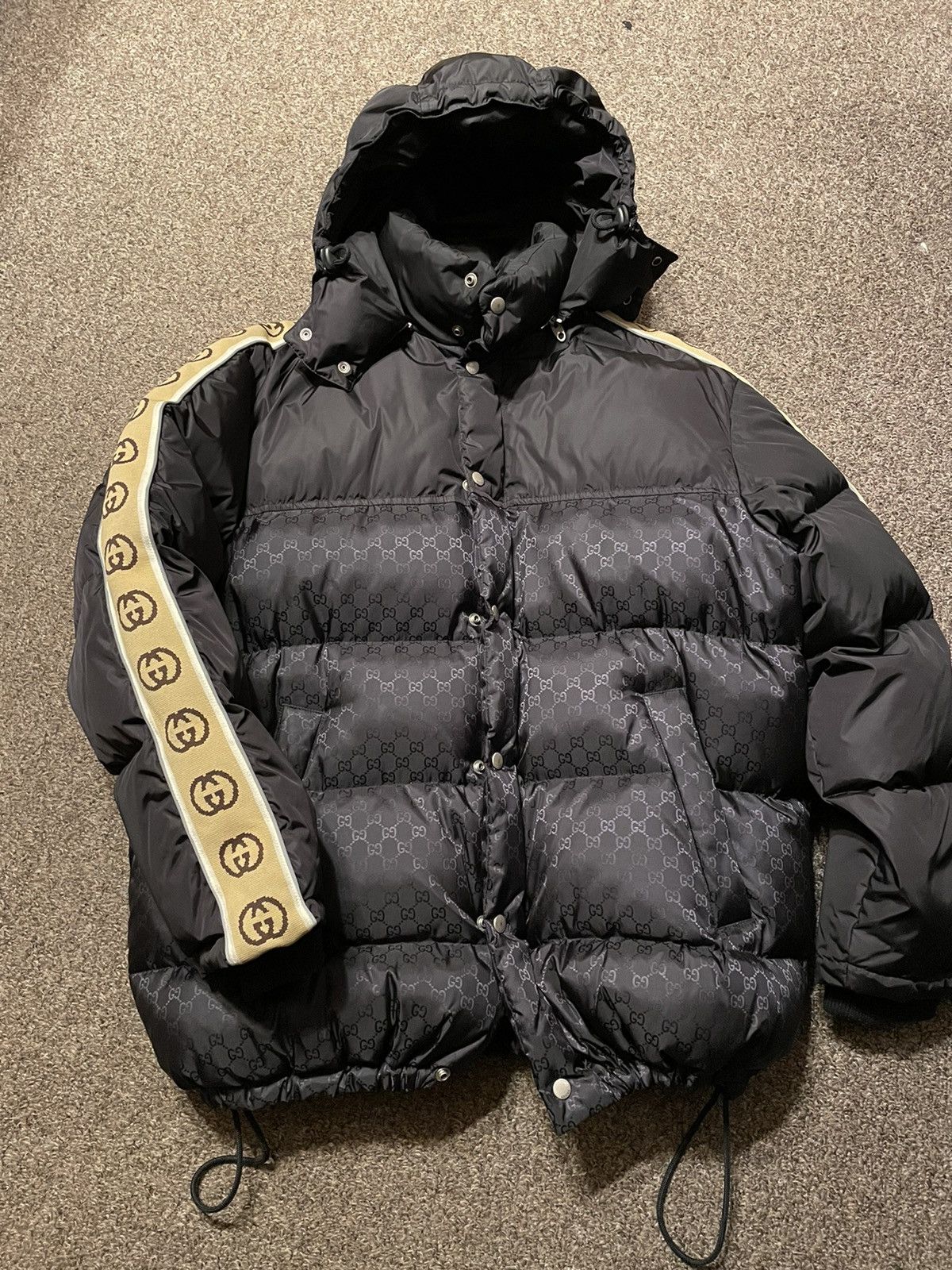 Gucci GG Jacquard Nylon Padded Coat | Grailed