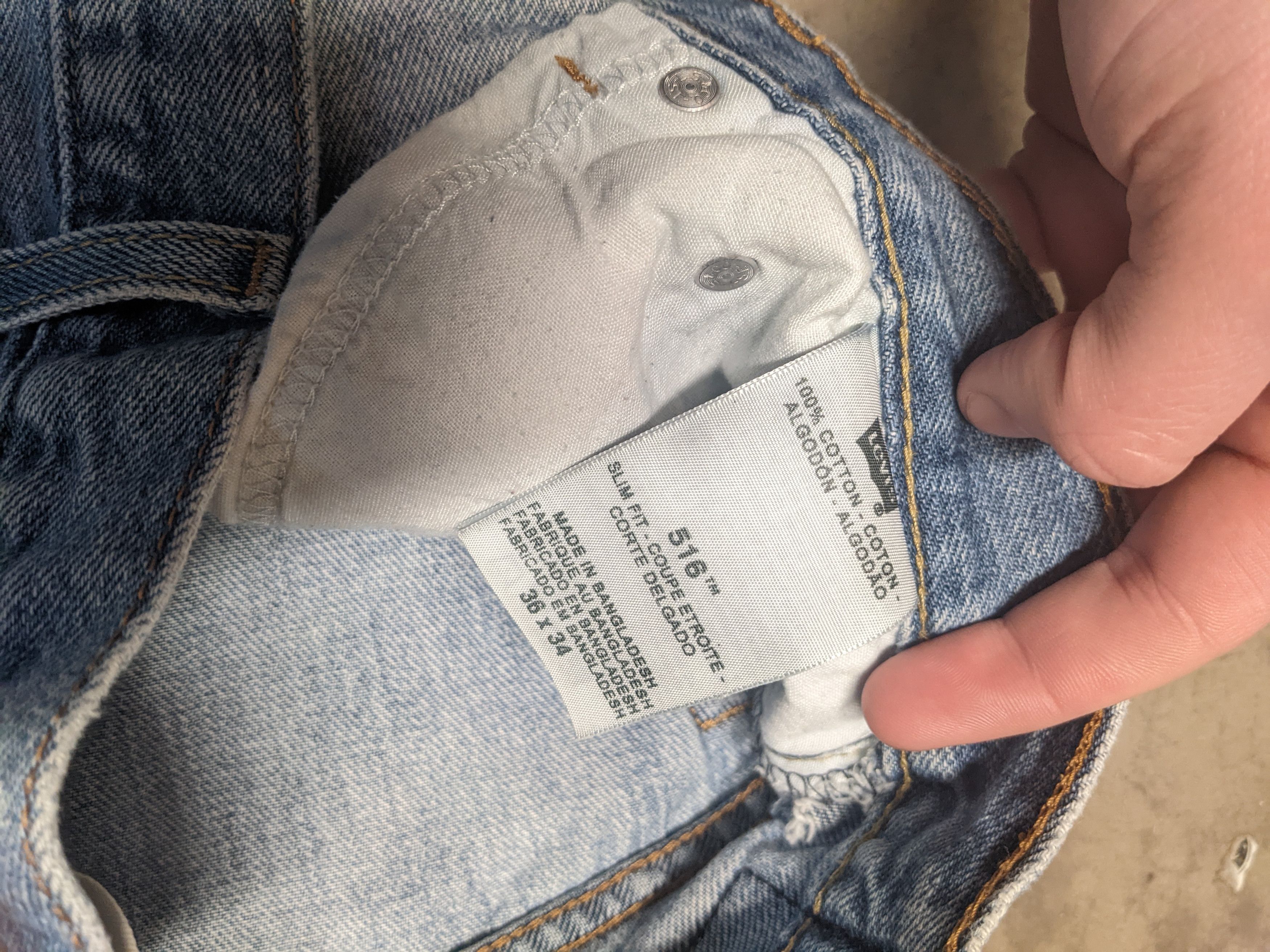 Levi's Levi's 516 Light wash Vintage Classic Jeans 36 x 34 Size US 36 / EU 52 - 4 Thumbnail