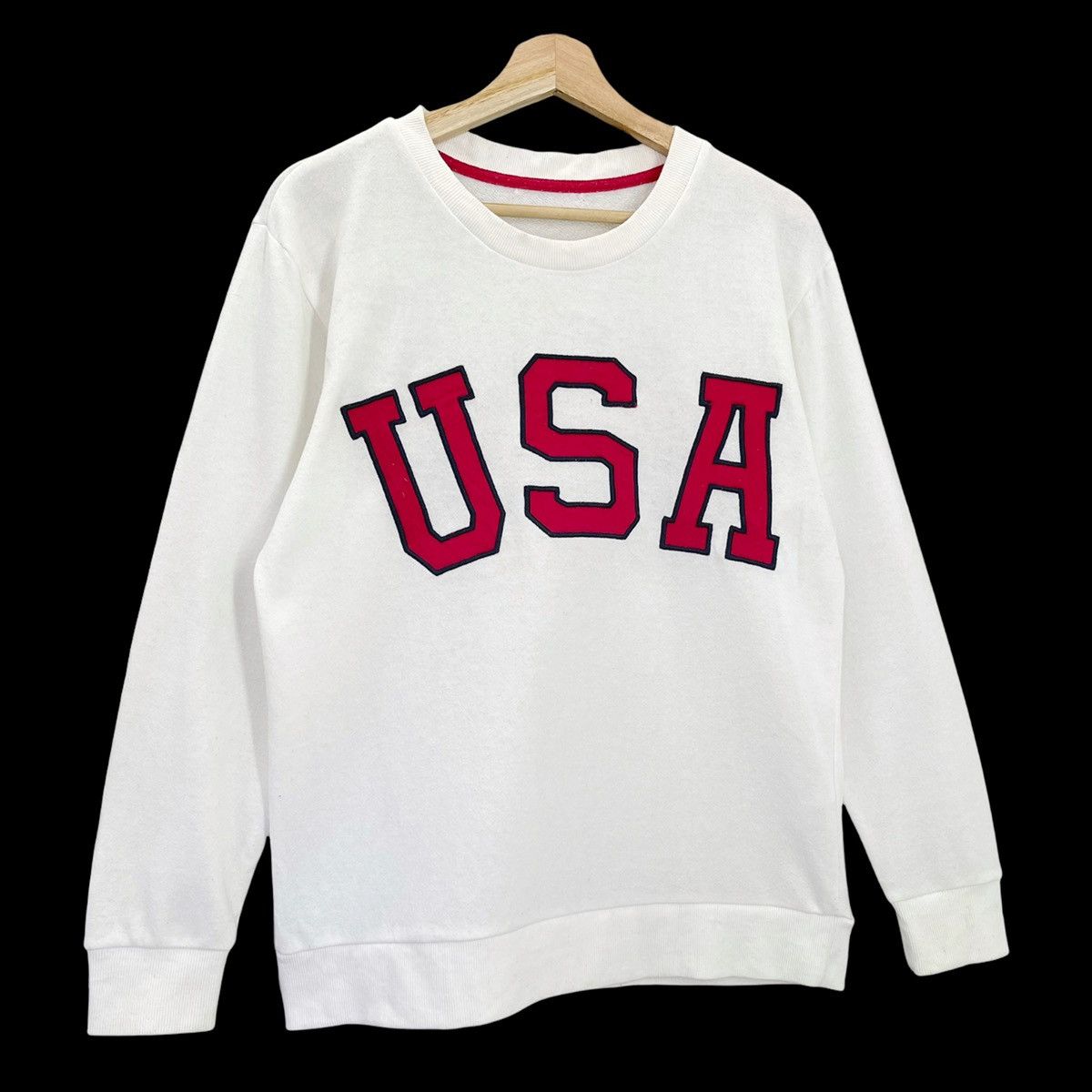 Japanese Brand USA Spellout Embroidered Big Logo Crewneck Sweatshirt Size M Size US M / EU 48-50 / 2 - 2 Thumbnail