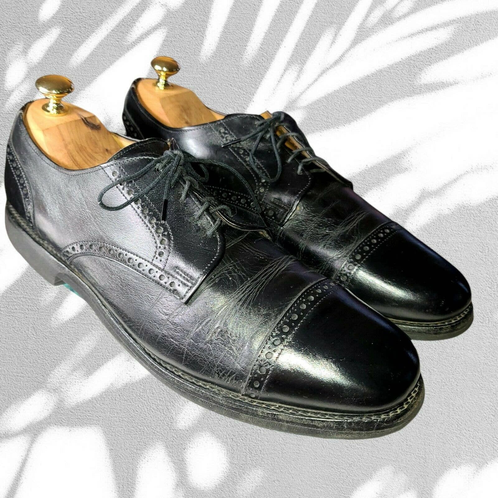 Allen Edmonds Size 11.5B Men Becker Black Pebbled Leather Lace Up Shoes USA Made Allen Edmonds Allen Edmonds Mens 11.5 B Benton 3408 Black  main image 2