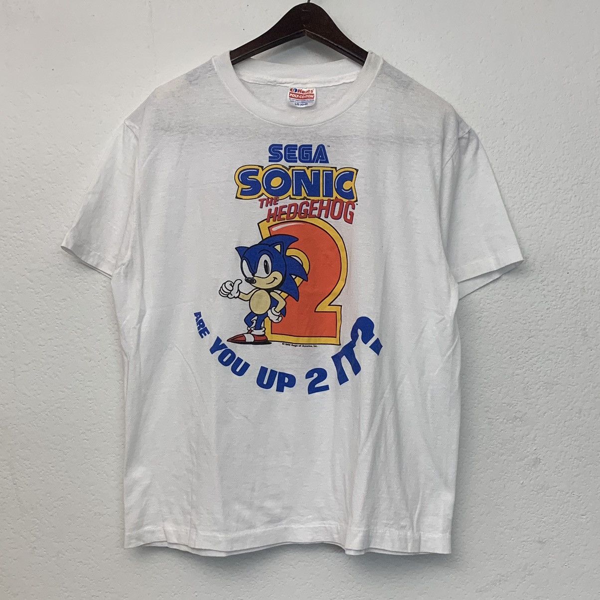 Vintage 1992 Sonic The Hedgehog Are You Up 2 It Shirt 90s Sega | Grailed