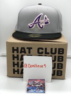 New Era Atlanta Braves Fuji Inaugural Season Patch Alternate Hat Club Exclusive 59FIFTY Fitted Hat Grey/Black