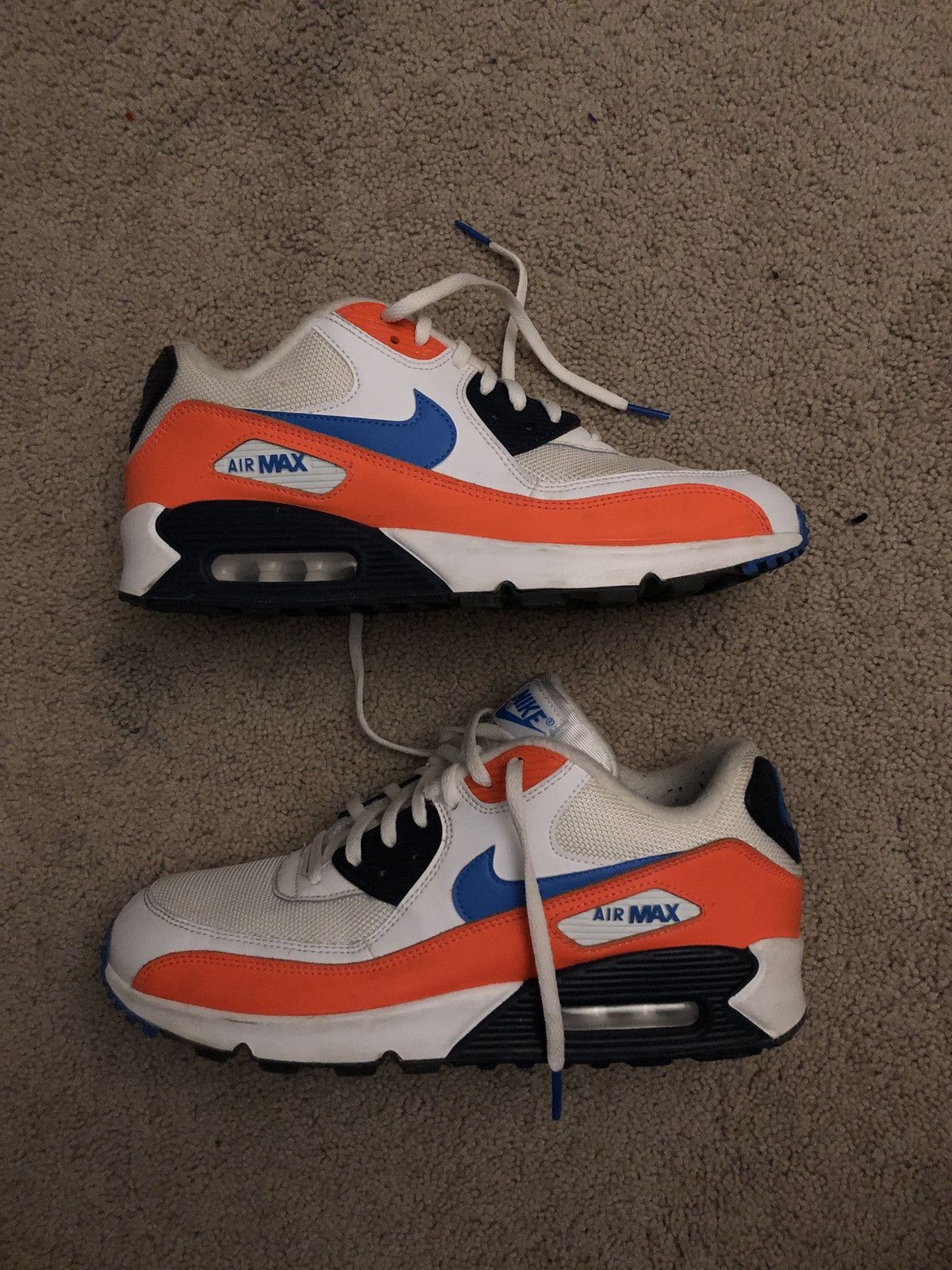 Nike Air Max 90 'Orange Blue' Mens Sneakers