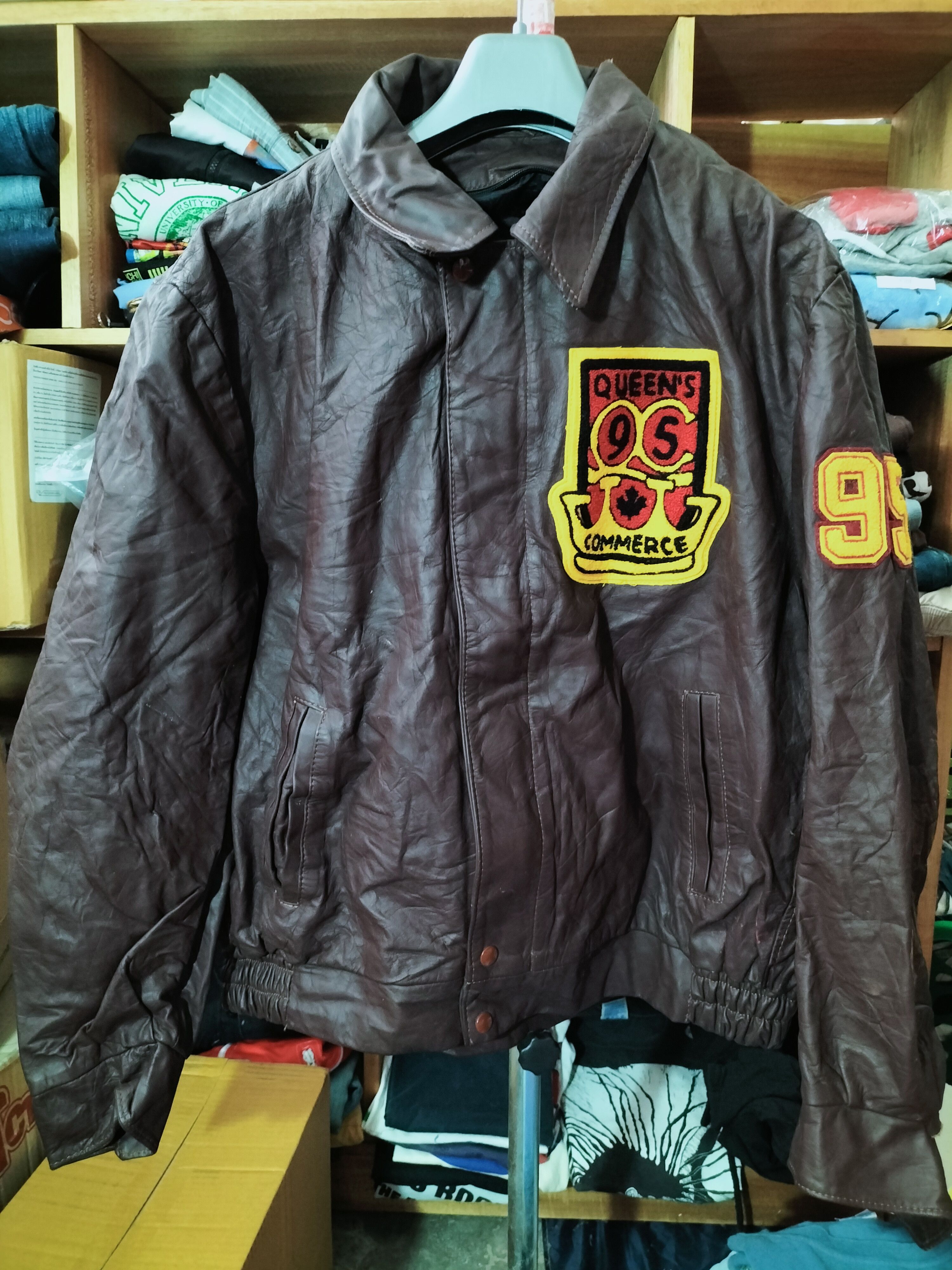Vintage 90s Cactus Jack Leather Jacket Queens Commerce Size US M / EU 48-50 / 2 - 1 Thumbnail
