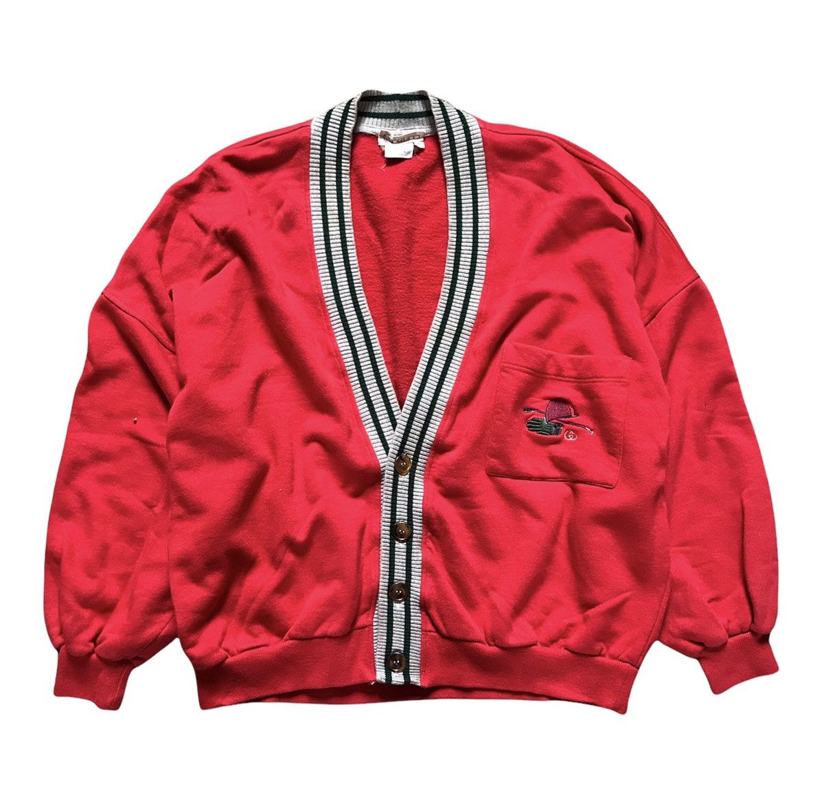 Gucci 80’s Gucci Polo Signature Oversize Cardigan Size US M / EU 48-50 / 2 - 1 Thumbnail