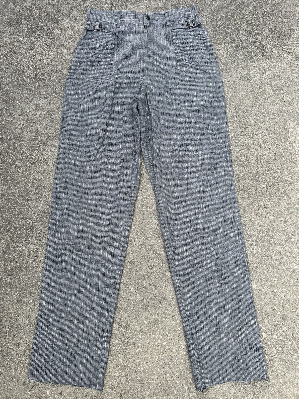 Vintage Vintage 90s Monsieur BILVIE Japan Rainy Striped Trouser Pant Size US 29 - 2 Thumbnail