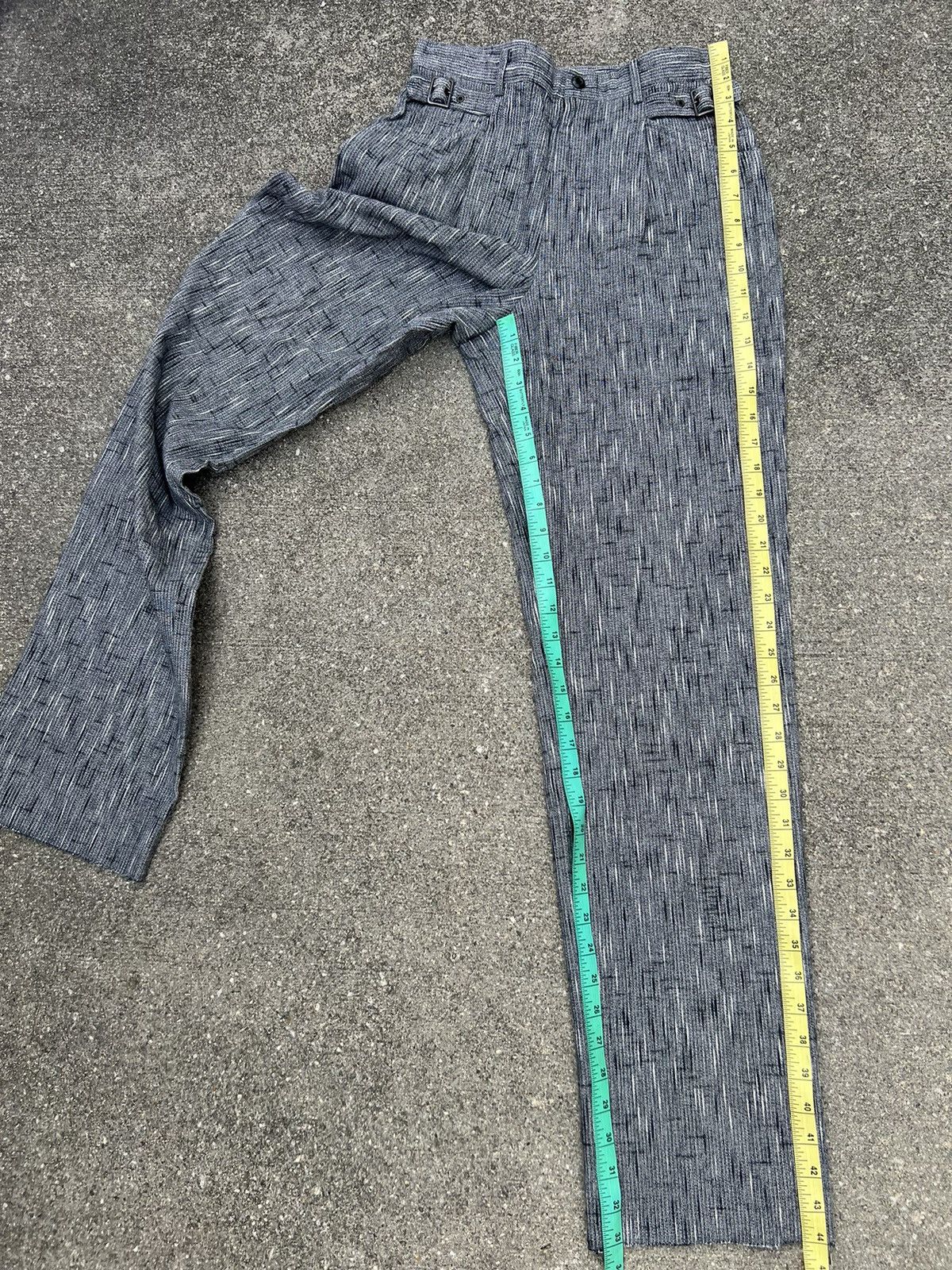 Vintage Vintage 90s Monsieur BILVIE Japan Rainy Striped Trouser Pant Size US 29 - 5 Thumbnail