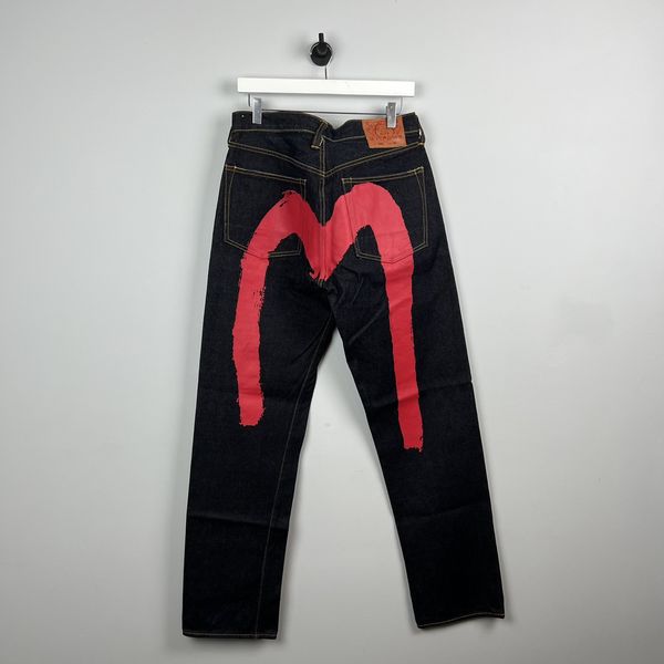 Evisu Vintage Evisu Diacock Denim Jeans In Red Grailed 7672