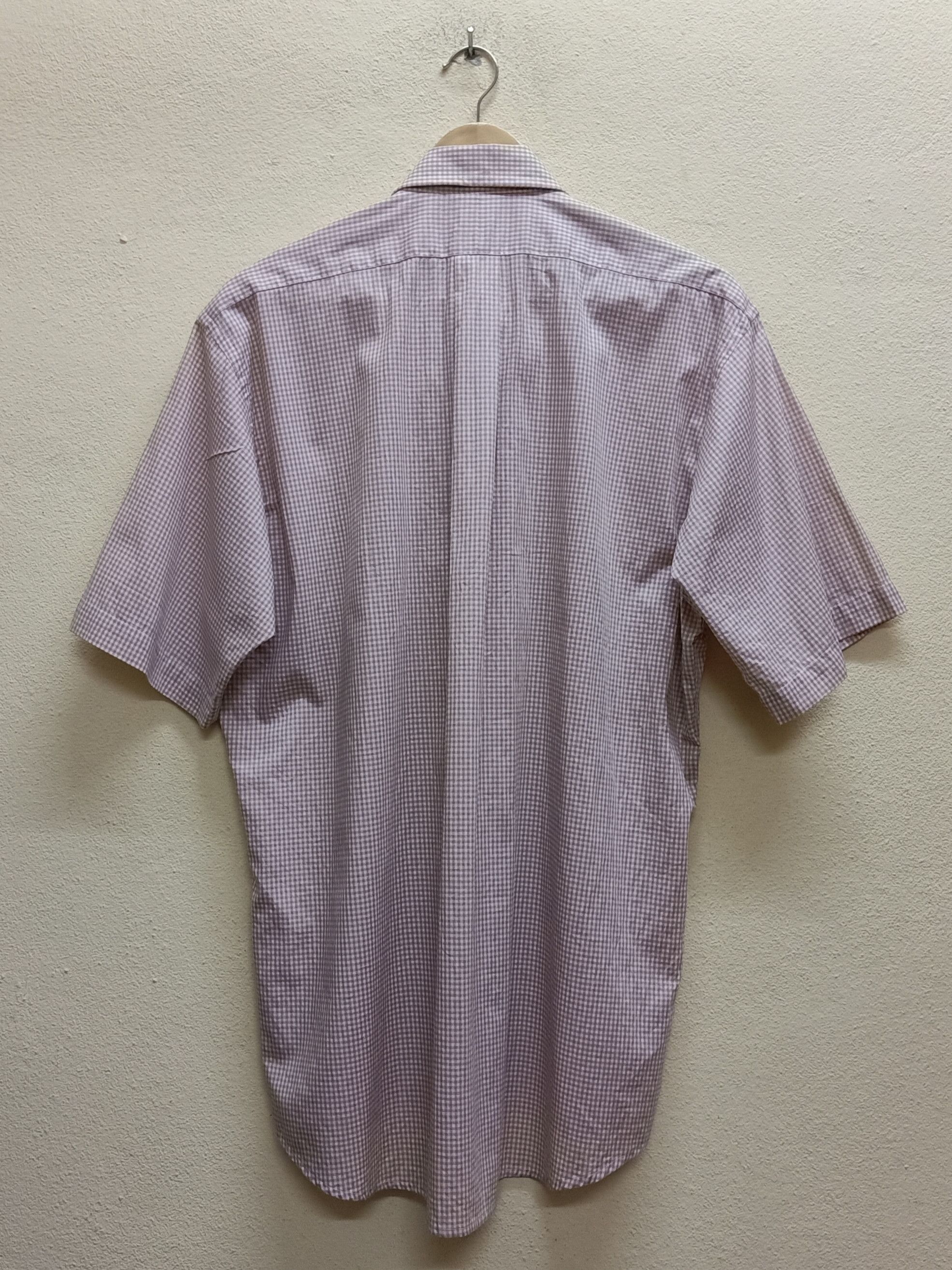 Vintage YVES SAINT LAURENT Pour Homme Peach Checkered Shirts. Size US S / EU 44-46 / 1 - 2 Preview