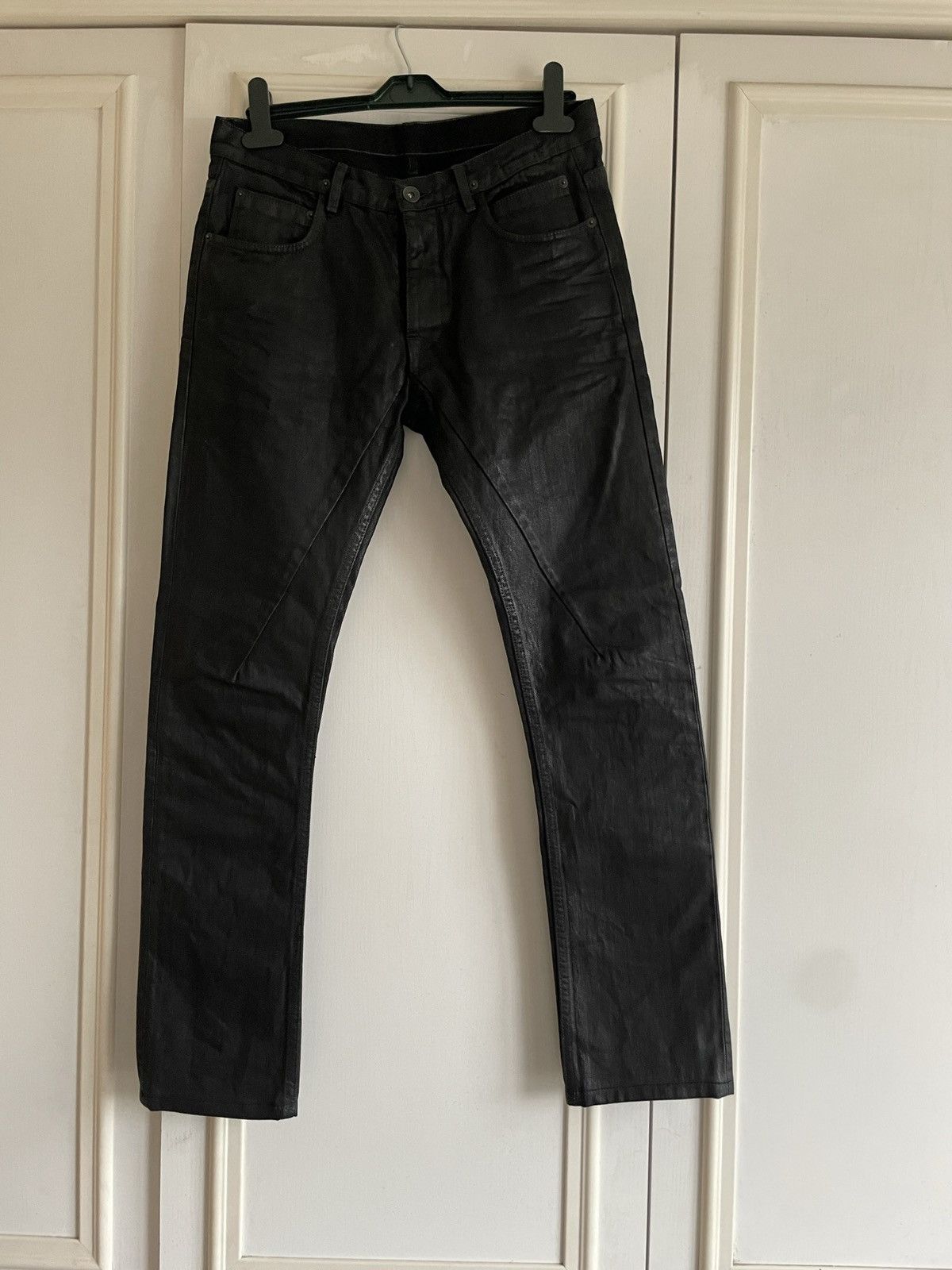 Waxed Detroit cut jeans