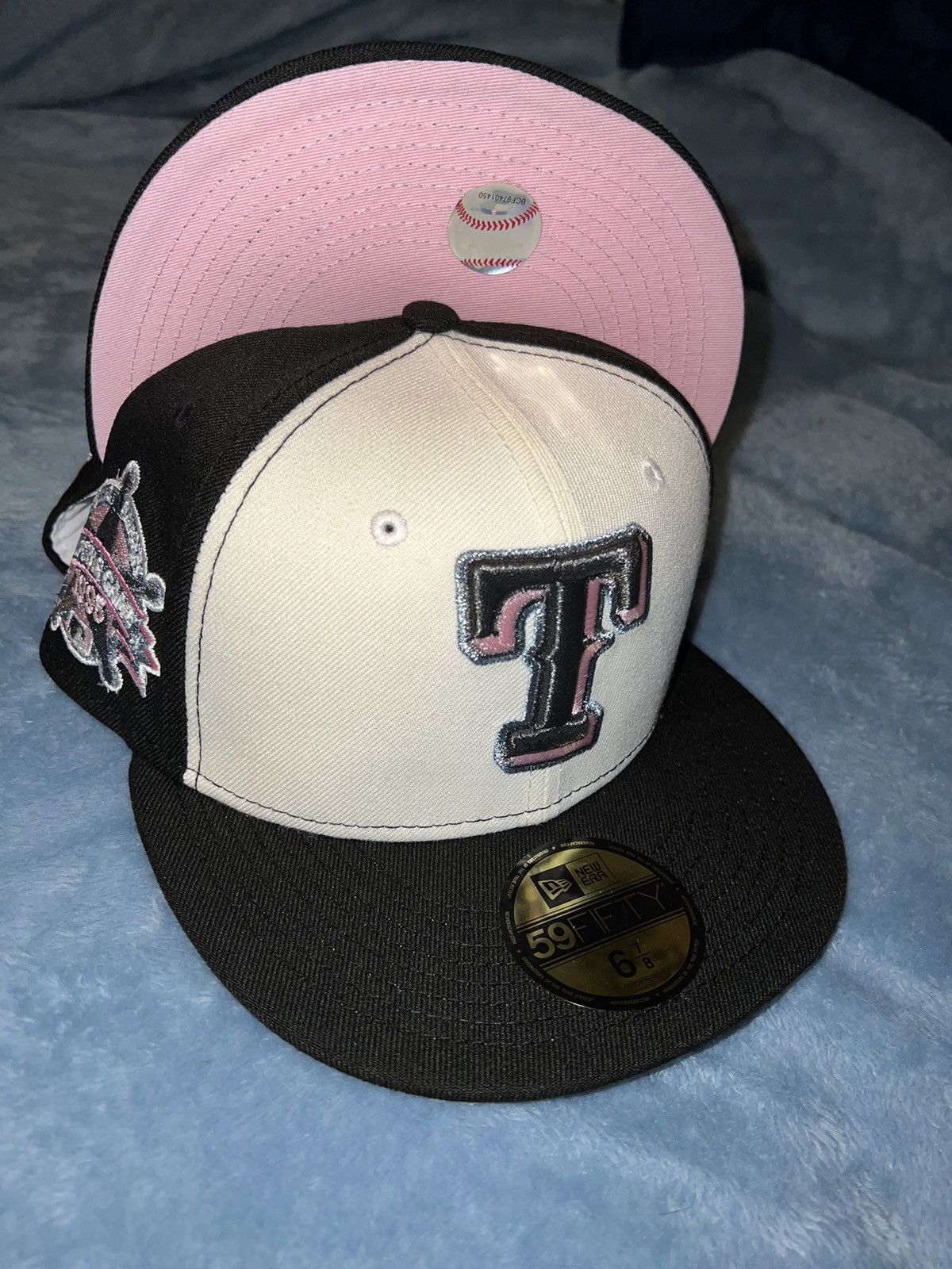 Texas Rangers Limited Edition Famcapstore Final Season Black Pink Fitted  Size 7 