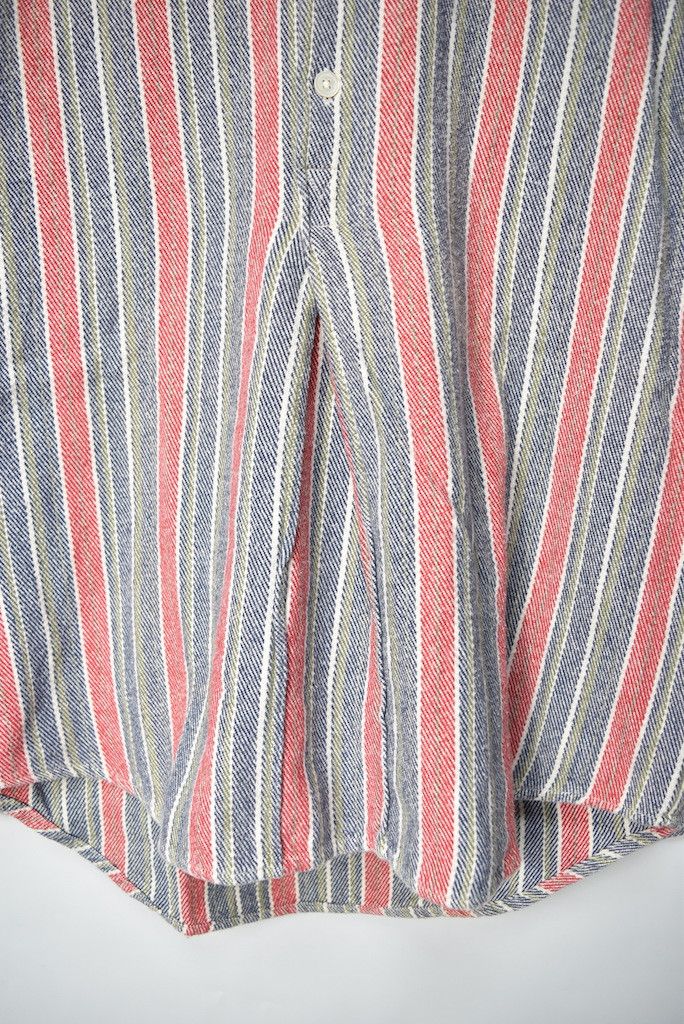 Nepenthes NEPENTHES/stripe collar less shirt/26303 - 678 90.4 Size US M / EU 48-50 / 2 - 6 Thumbnail
