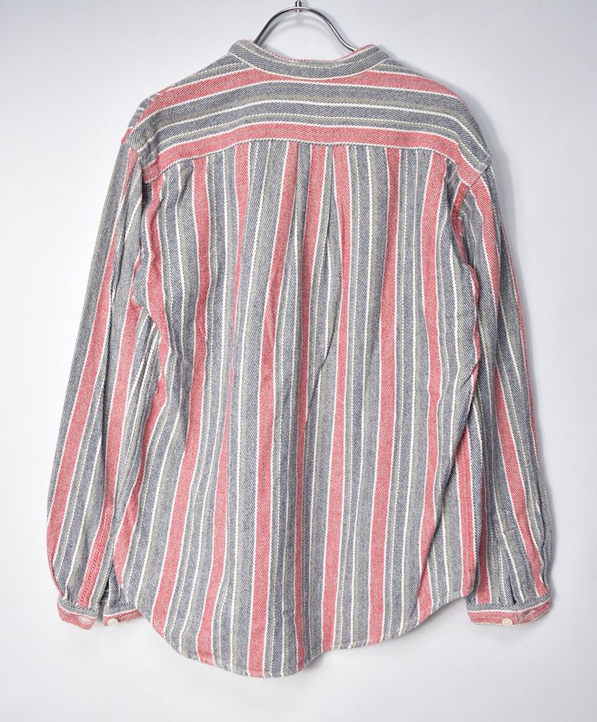 Nepenthes NEPENTHES/stripe collar less shirt/26303 - 678 90.4 Size US M / EU 48-50 / 2 - 3 Thumbnail