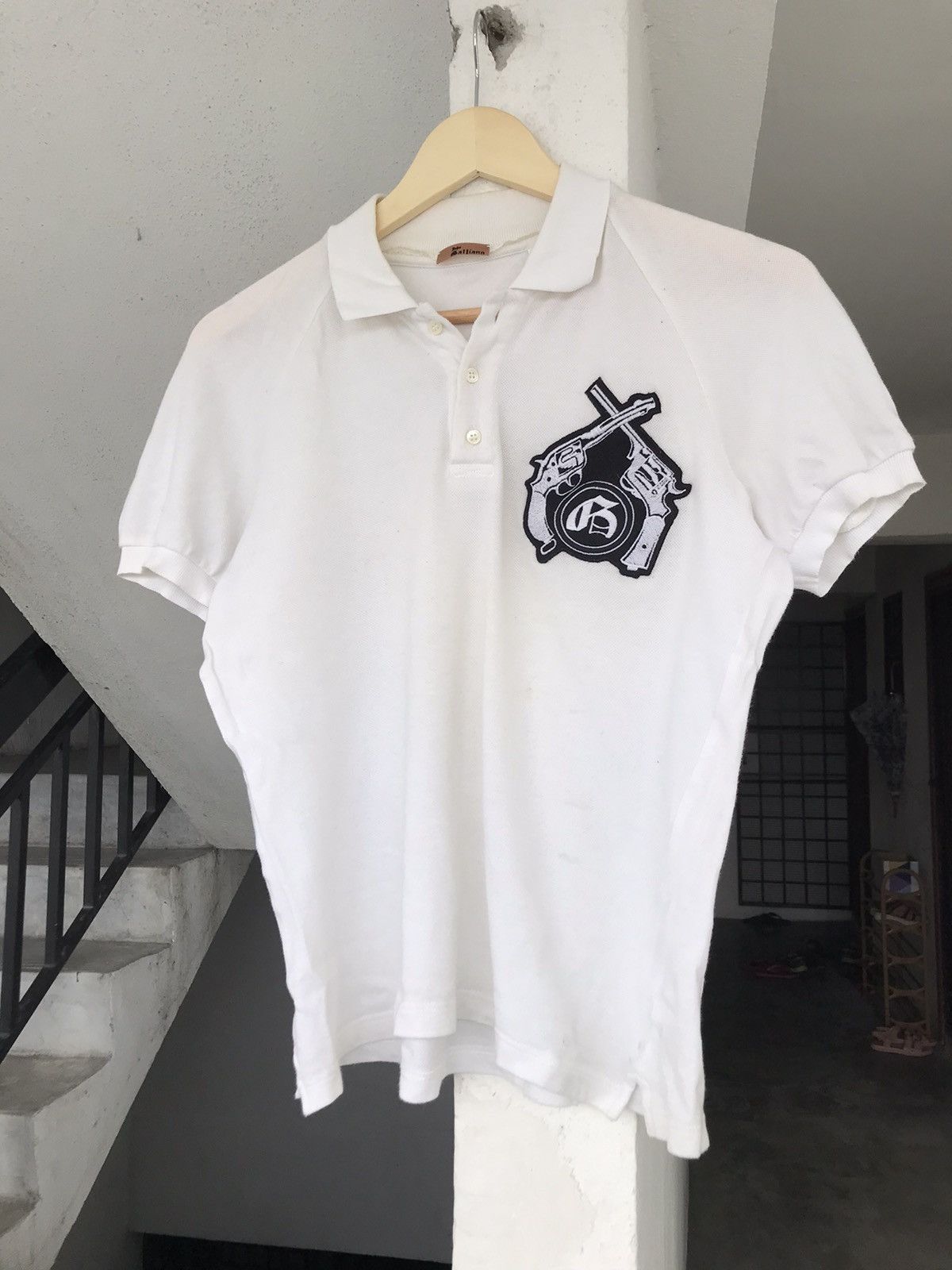 John Galliano John Galliano White Polo Tee Size US S / EU 44-46 / 1 - 3 Thumbnail