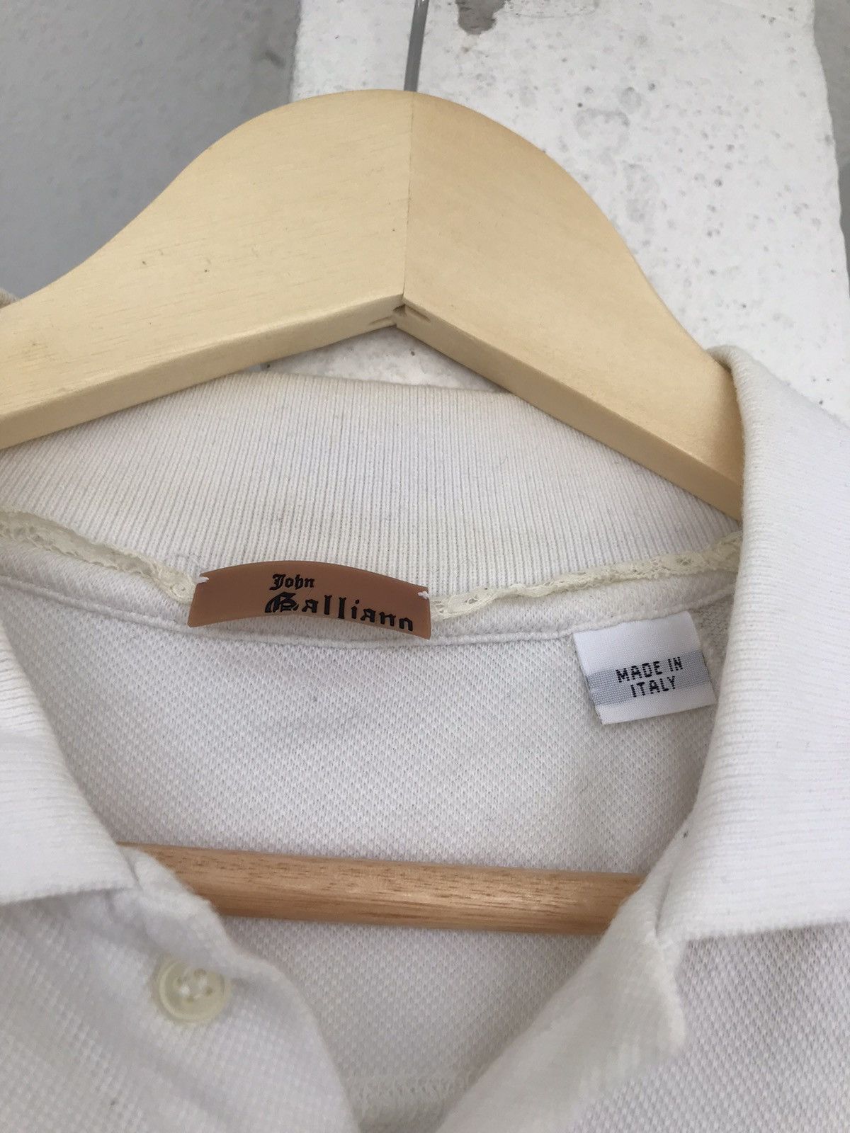 John Galliano John Galliano White Polo Tee Size US S / EU 44-46 / 1 - 6 Thumbnail