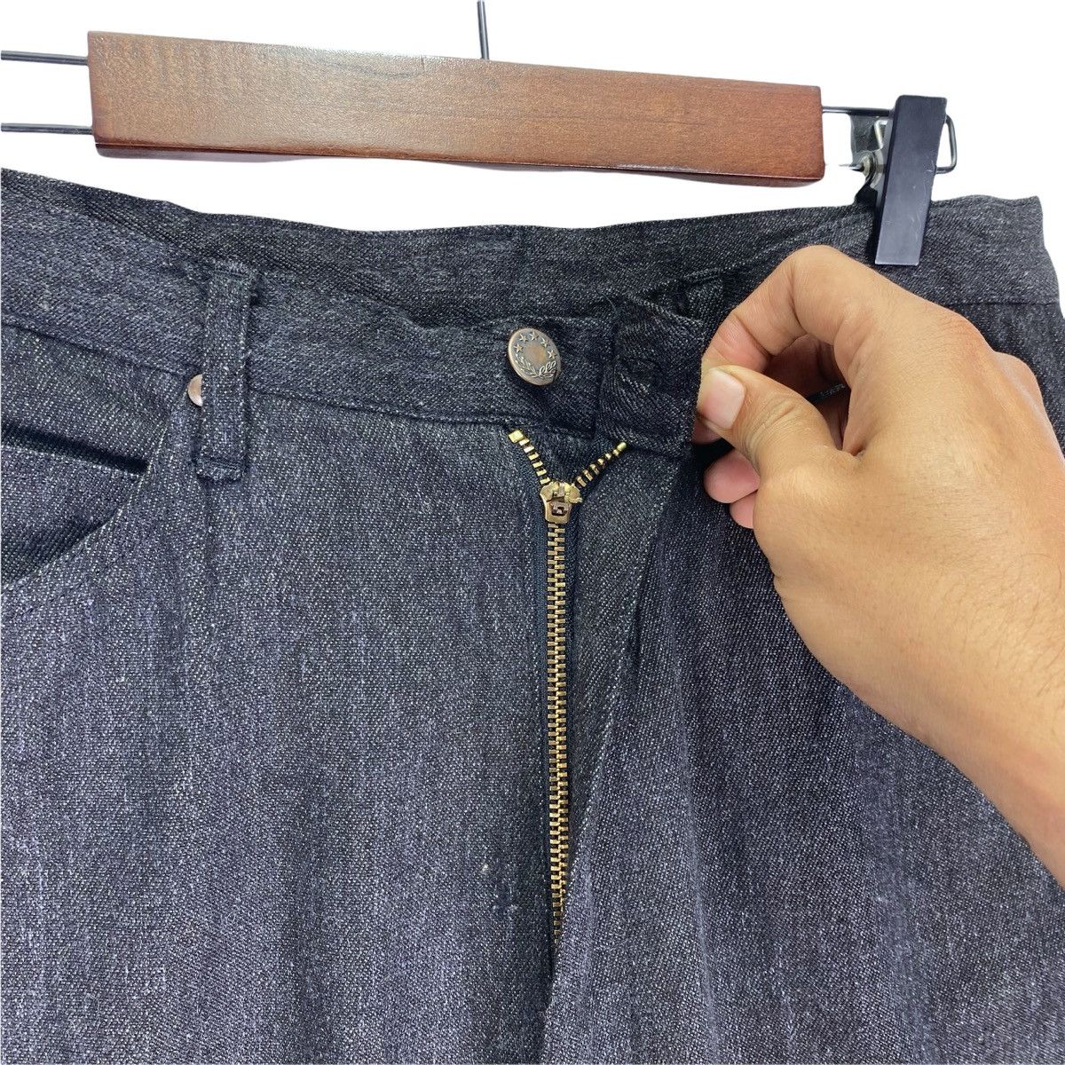 80s Comme Des Garcons Homme Grey Label Wool Jeans Trousers