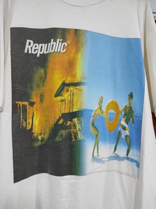 T-Shirt Vintage NEW ORDER Republic Années 90 - Taille XL, Neuf Sans étiquettes, Coton