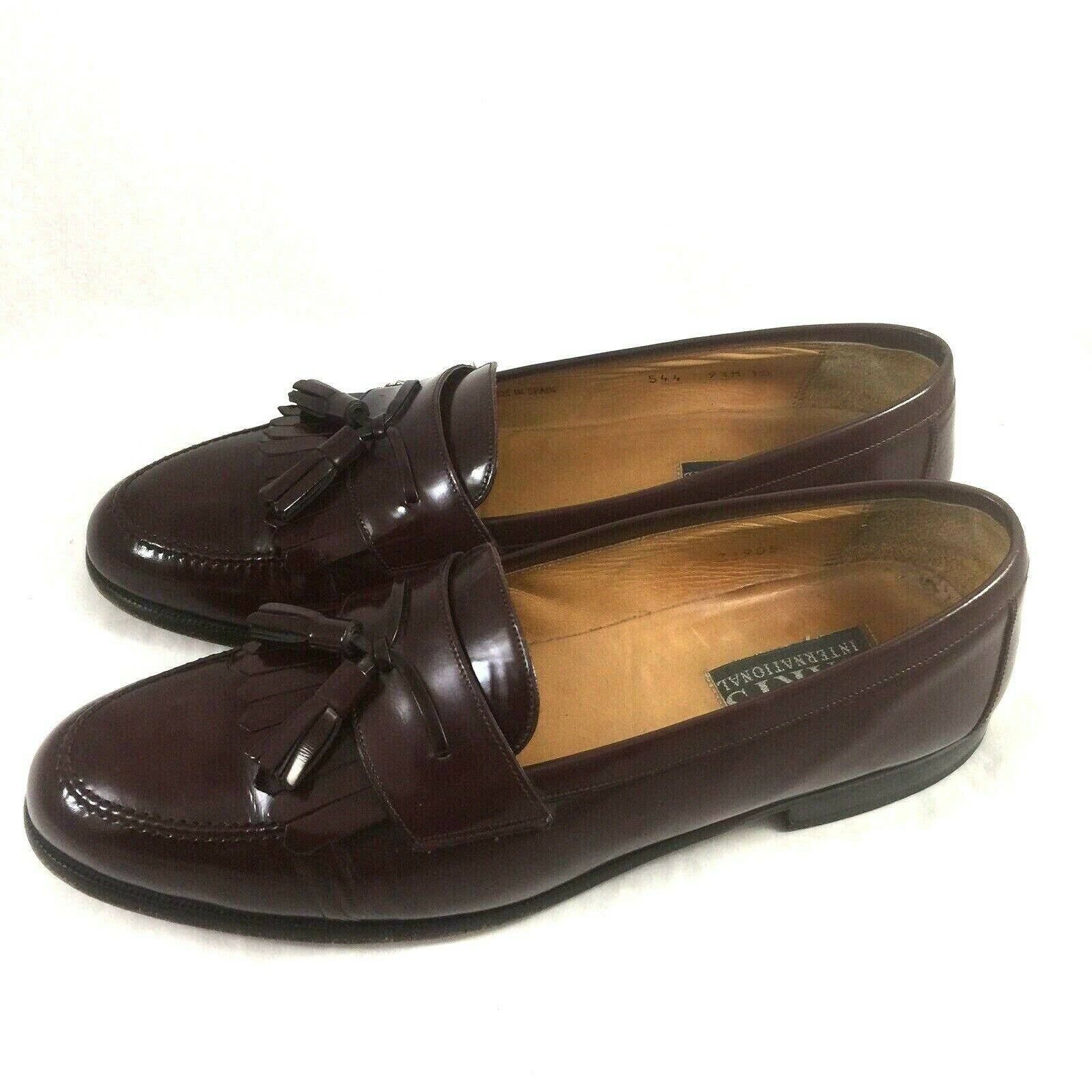 Garys International Kiltie Loafer Tassel Fringe Burgundy Red