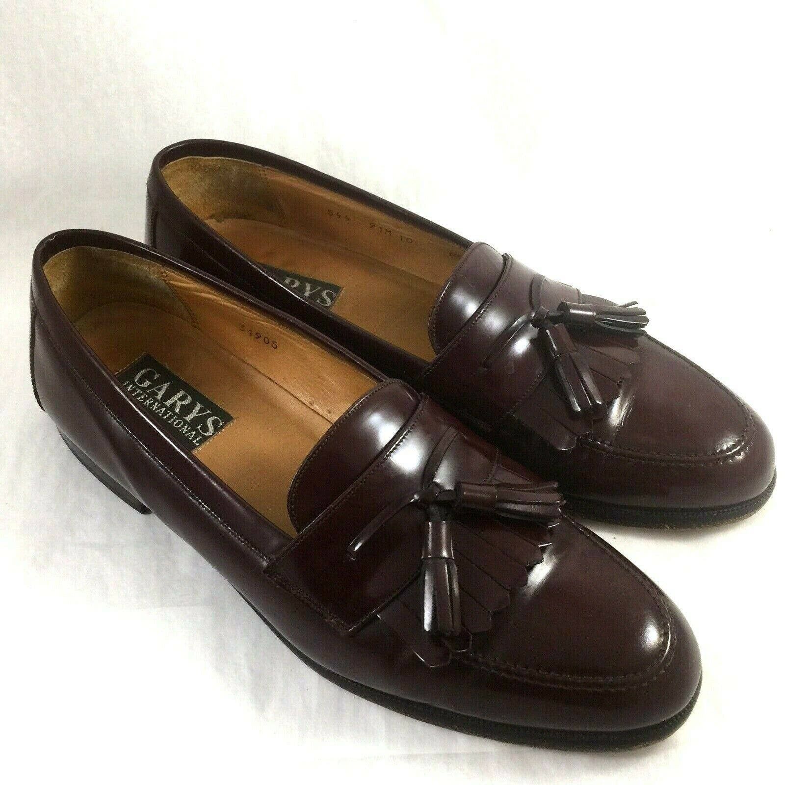 Garys International Kiltie Loafer Tassel Fringe Burgundy Red