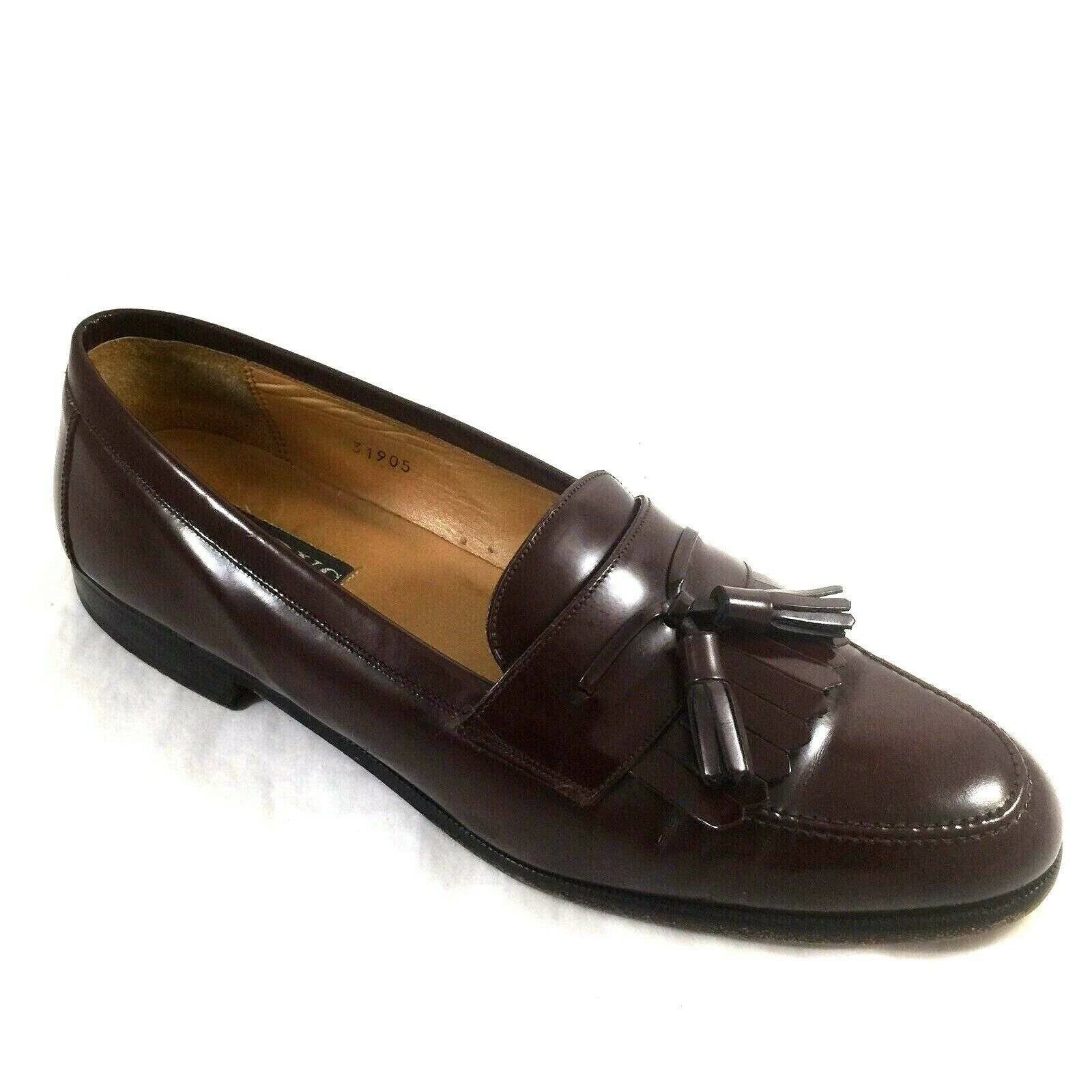 Garys International Kiltie Loafer Tassel Fringe Burgundy Red