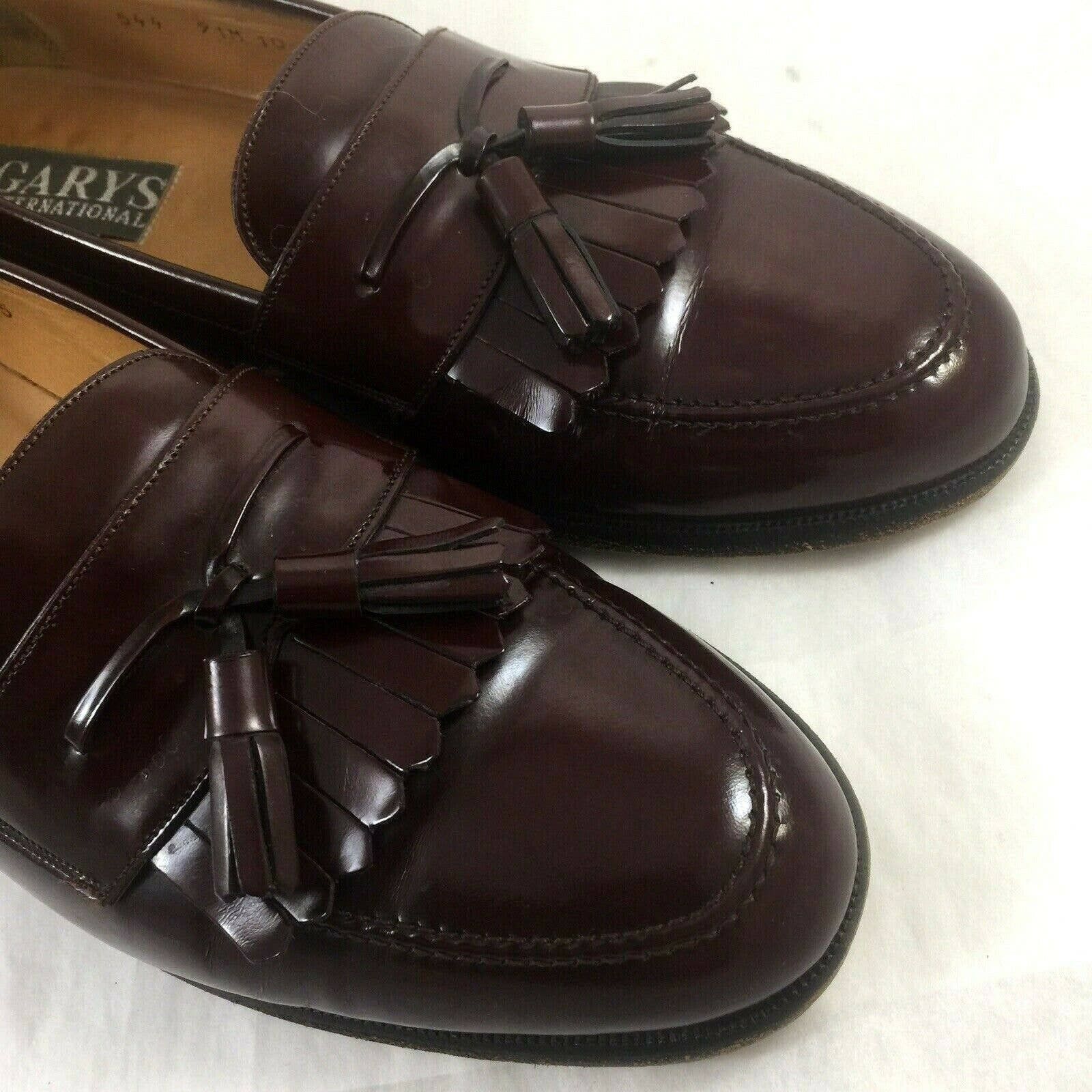 Garys International Kiltie Loafer Tassel Fringe Burgundy Red