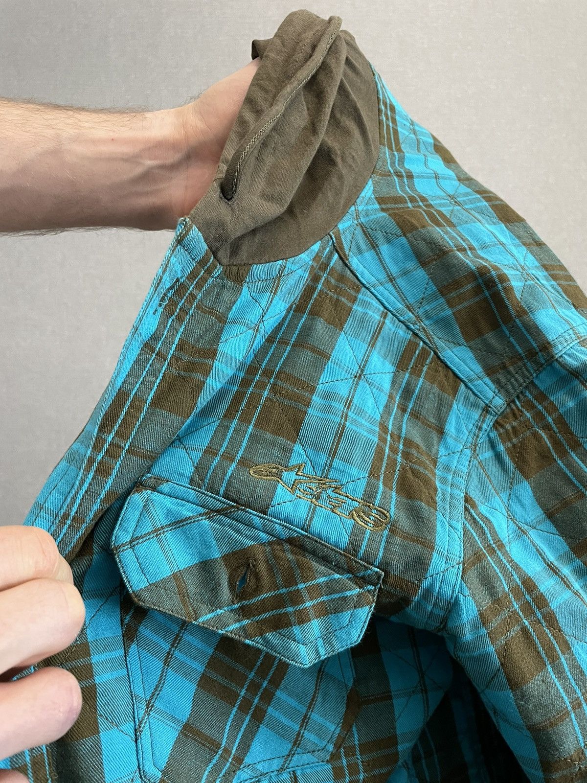 Other Astars plaid quilt shirt with hoodie motorcross Mens size M Size US M / EU 48-50 / 2 - 11 Thumbnail
