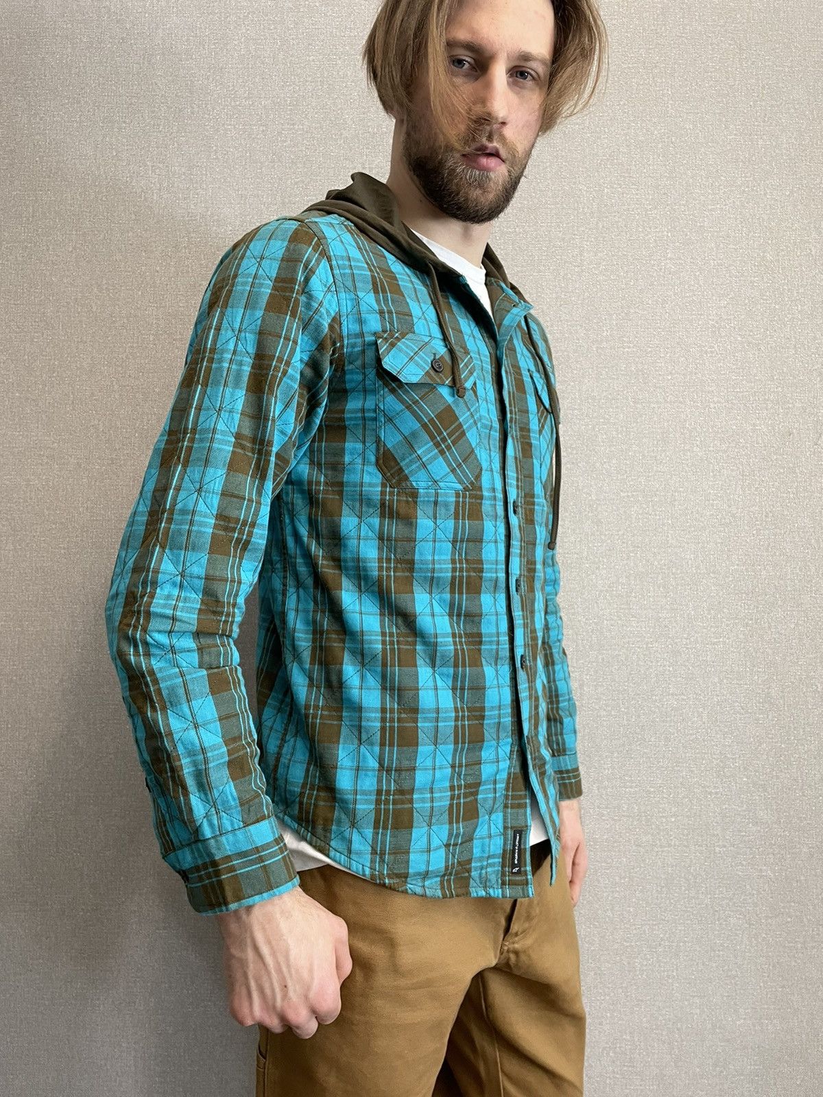 Other Astars plaid quilt shirt with hoodie motorcross Mens size M Size US M / EU 48-50 / 2 - 6 Thumbnail