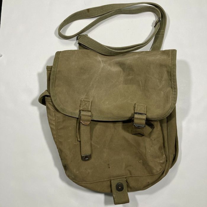 Marine VTG WWII US Marine Corps Model 1944 Officers Musette Bag OD ...