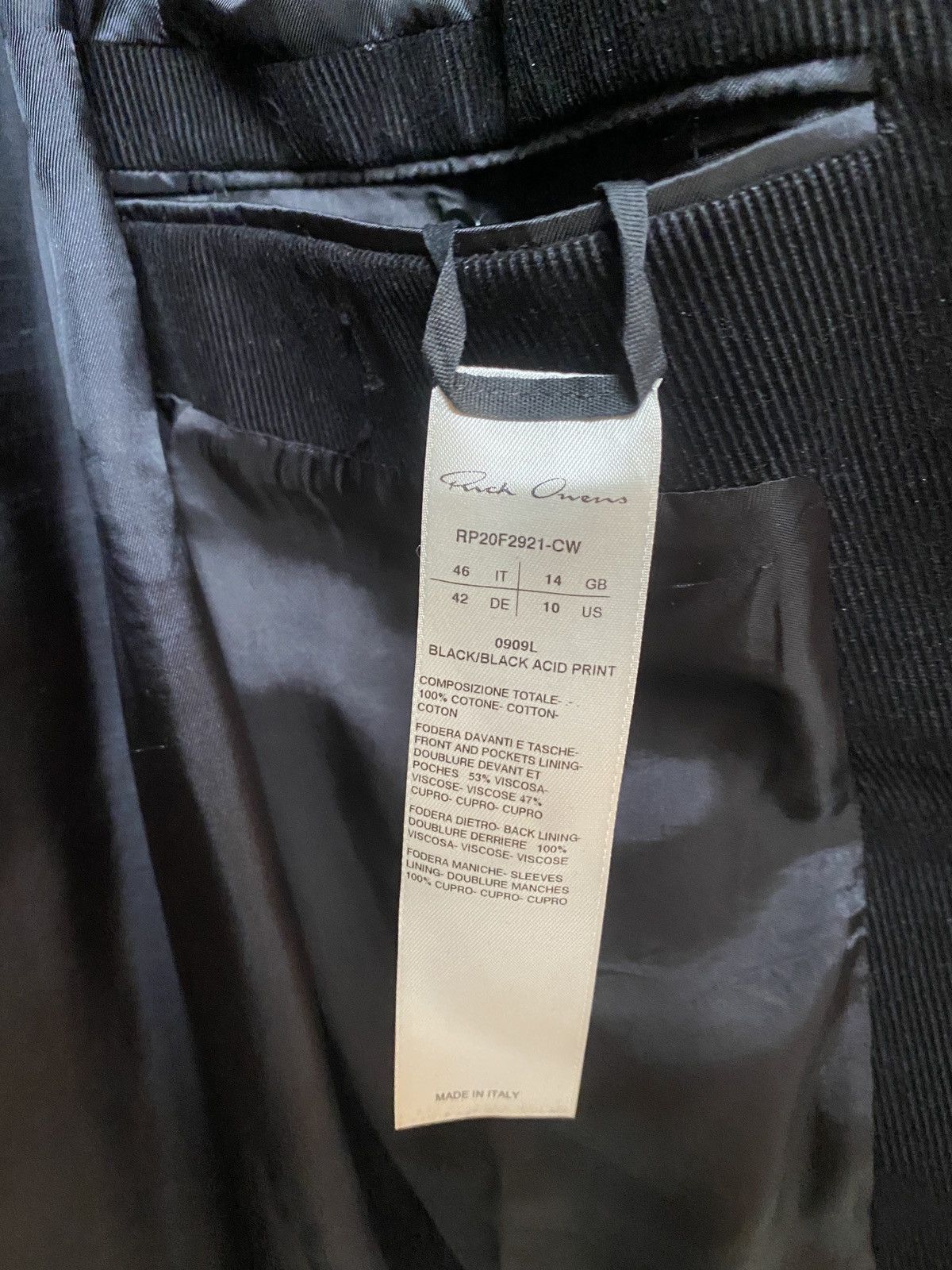 Rick Owens Sample Corduroy Neue Coat Size US M / EU 48-50 / 2 - 4 Thumbnail