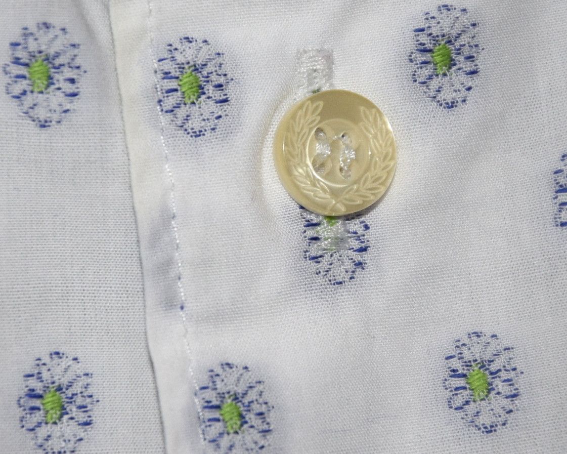 Fred Perry × Raf Simons RAF SIMON x FRED PERRY FLORAL TAPE SHIRT 40 ~ M P2P 20.5" Size US M / EU 48-50 / 2 - 6 Thumbnail