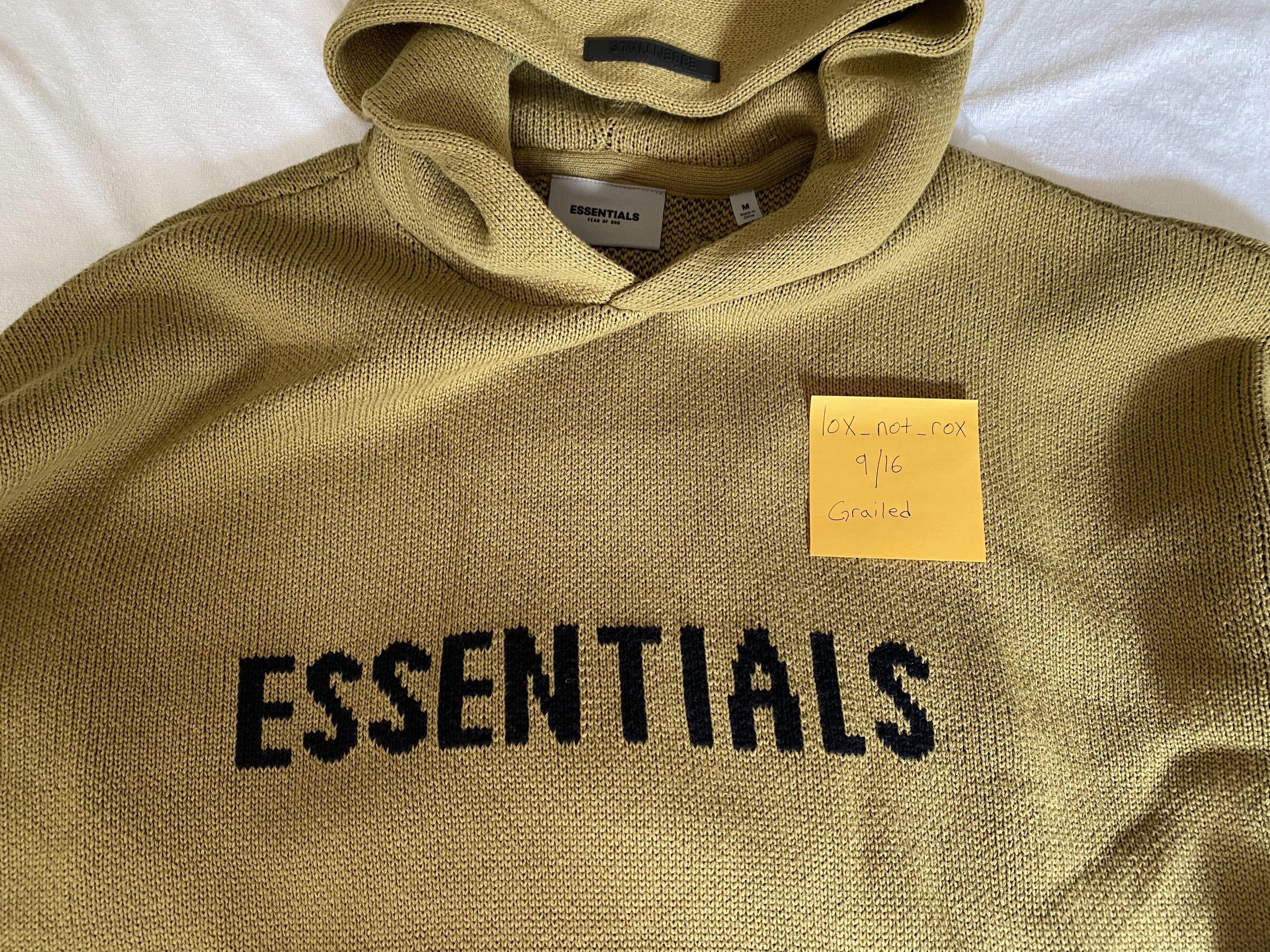 Fear of God Fear of God Essentials Amber Knit Pullover Hoodie - Medium Size US M / EU 48-50 / 2 - 2 Thumbnail