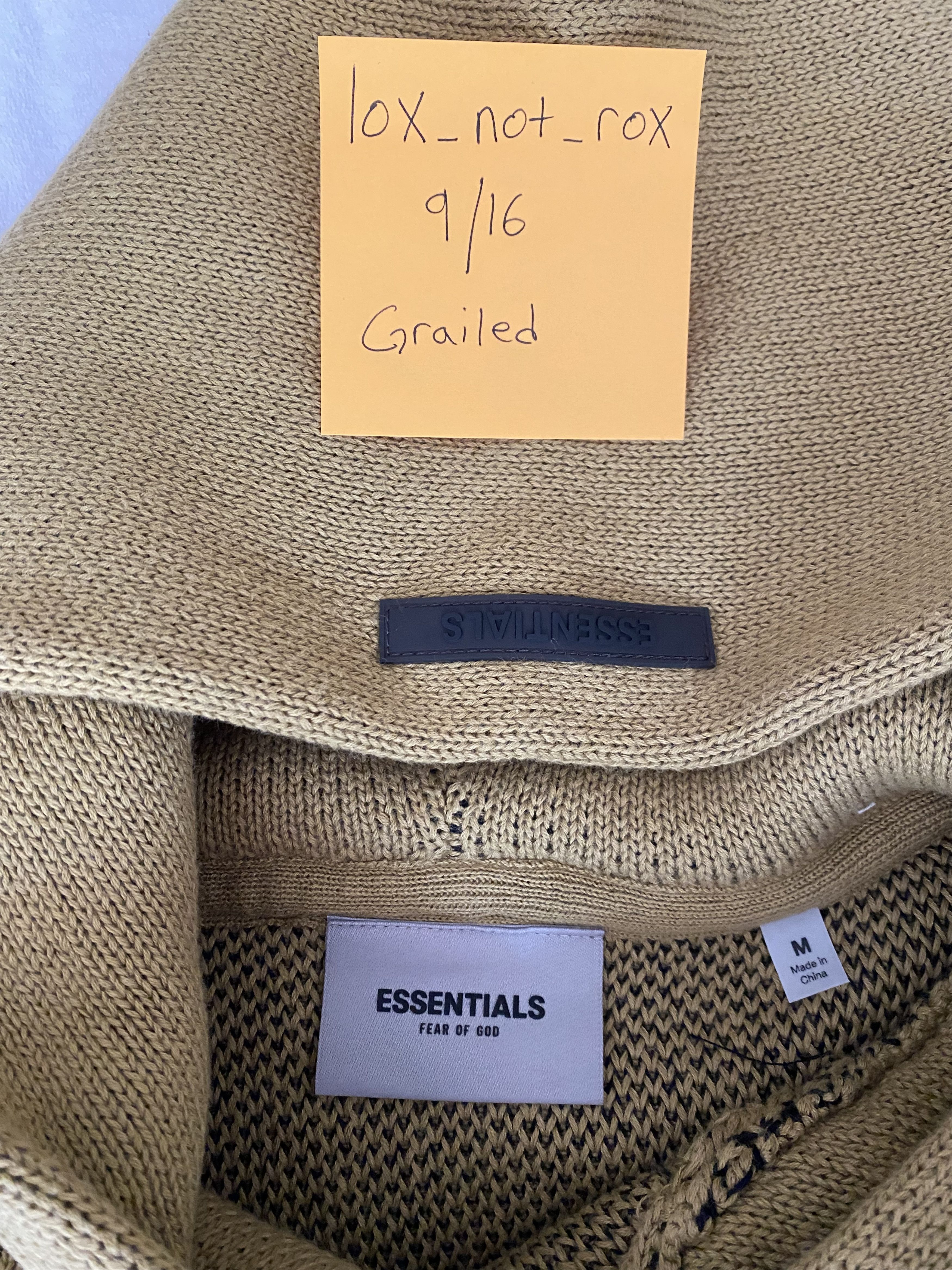 Fear of God Fear of God Essentials Amber Knit Pullover Hoodie - Medium Size US M / EU 48-50 / 2 - 3 Thumbnail