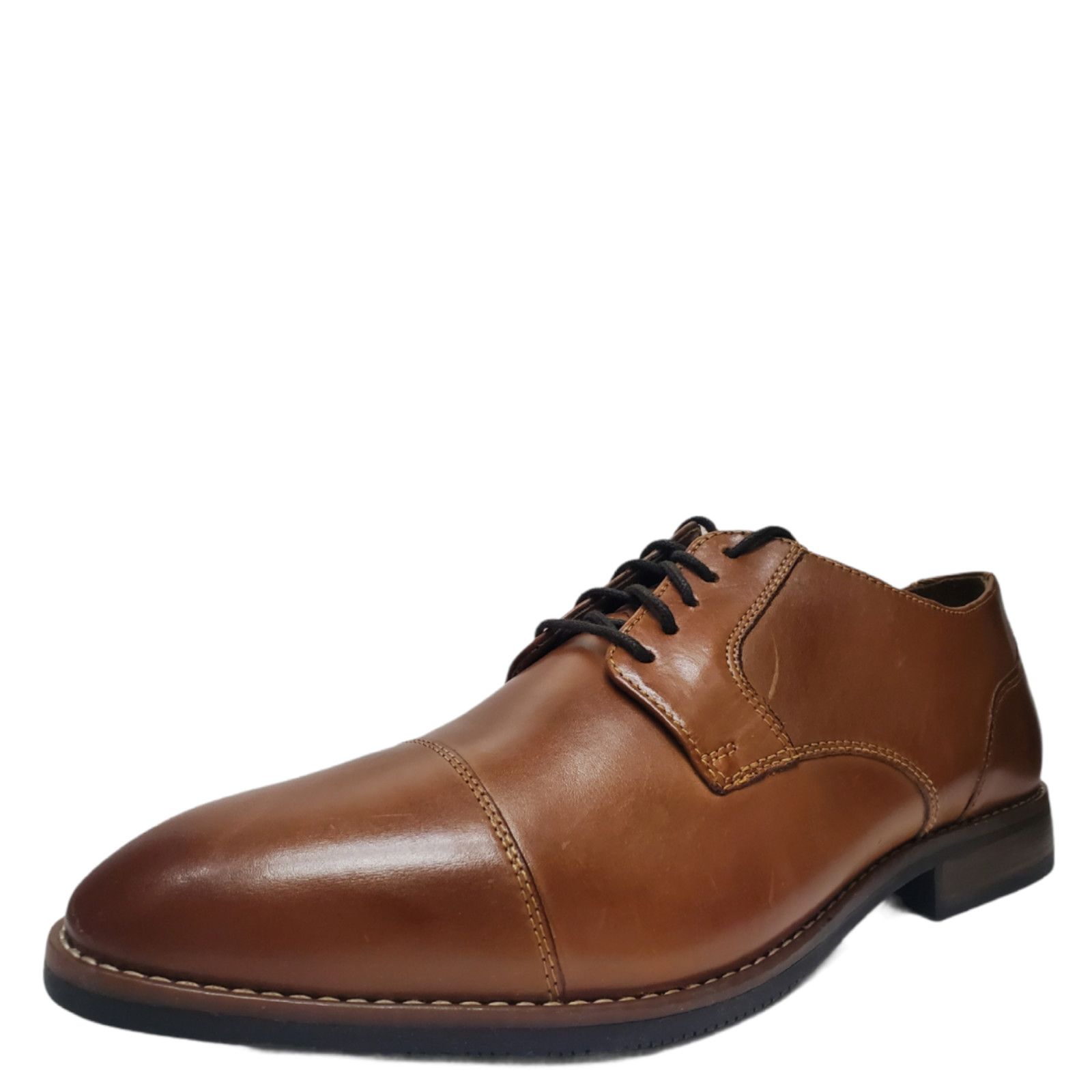 Nunn Bush Kore Mens Brown Leather Oxford Shoes 8.5M SKU 8083 Nunn Bush Nunn Bush Mens Brown Cap Toe Comfort Gel Lace Up  main image 3